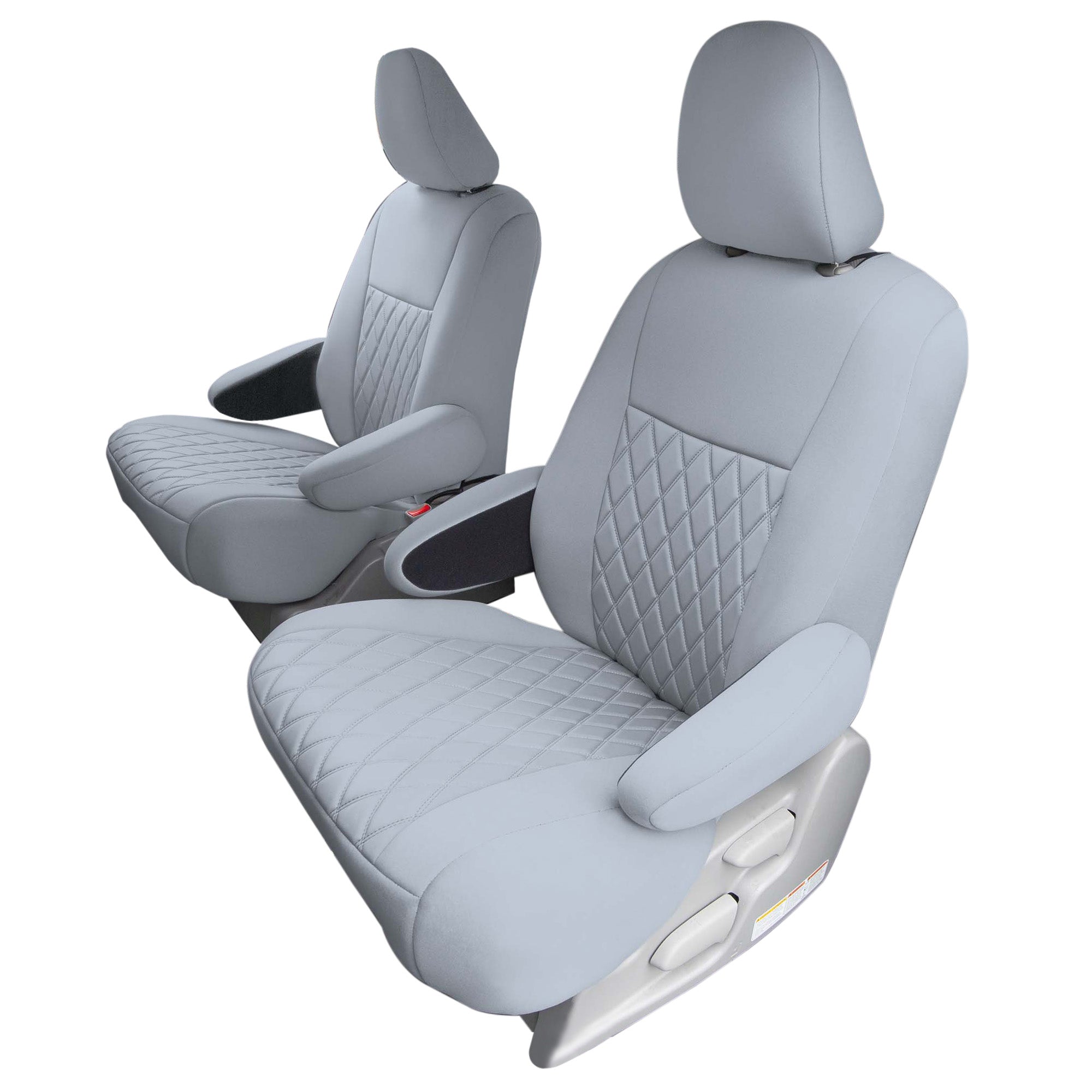 Toyota Sienna 7 Passenger 2011 - 2020 - 2nd Row Set Seat Covers - Solid Gray Ultraflex Neoprene