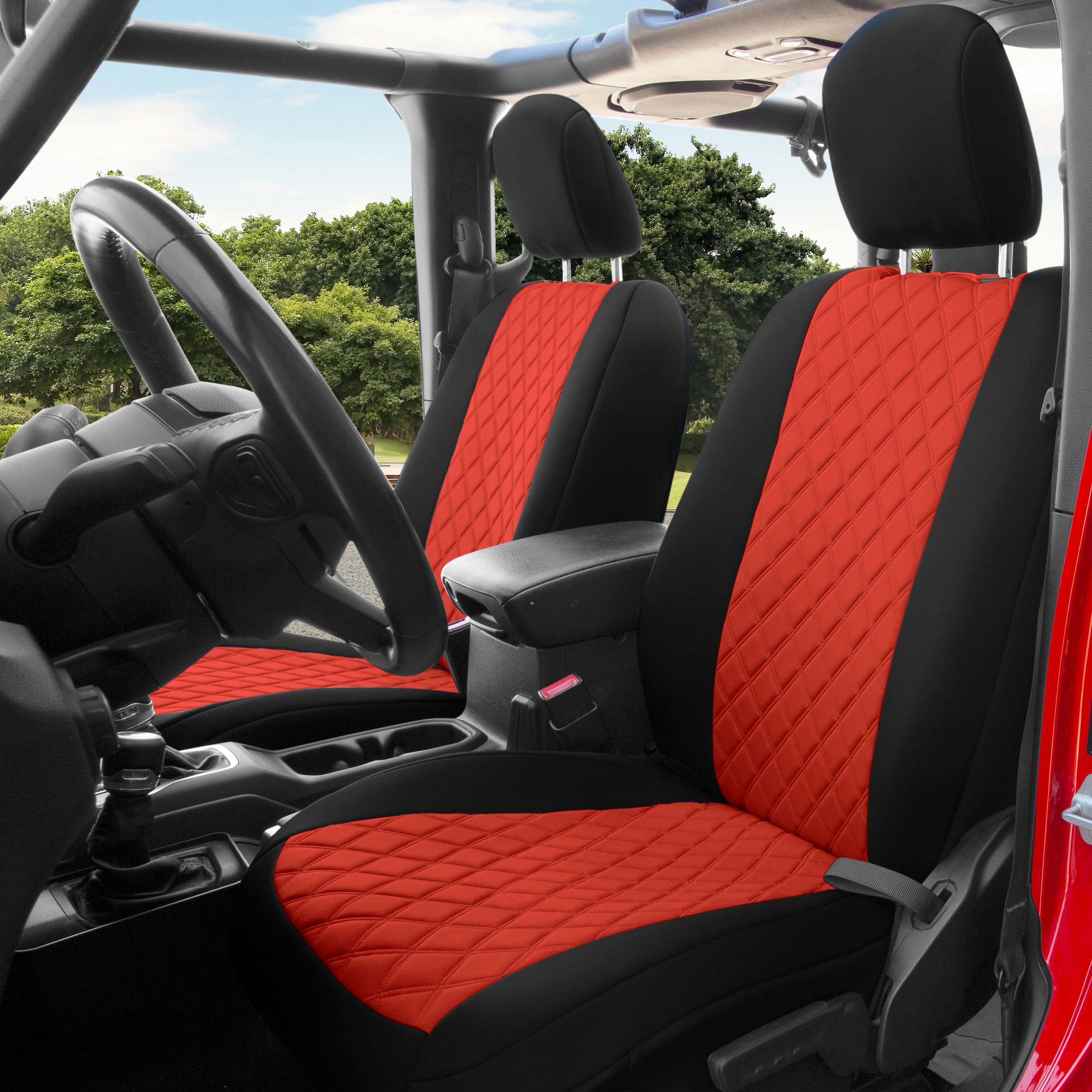Jeep Gladiator JT 2020-2023 - Front Set Seat Covers - Red Neoprene