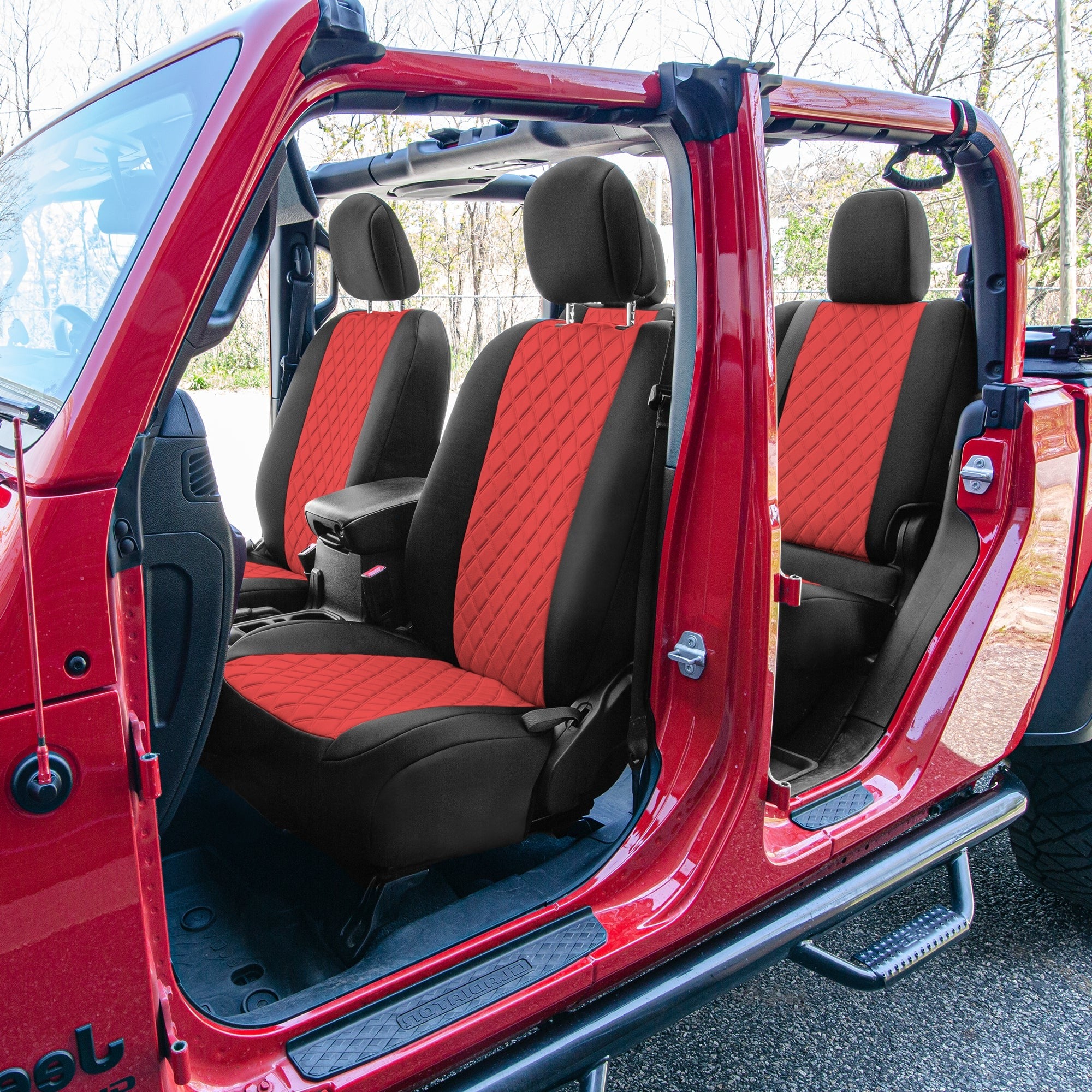 Jeep Gladiator JT 2020-2023 - Full Set Seat Covers - Red Neoprene