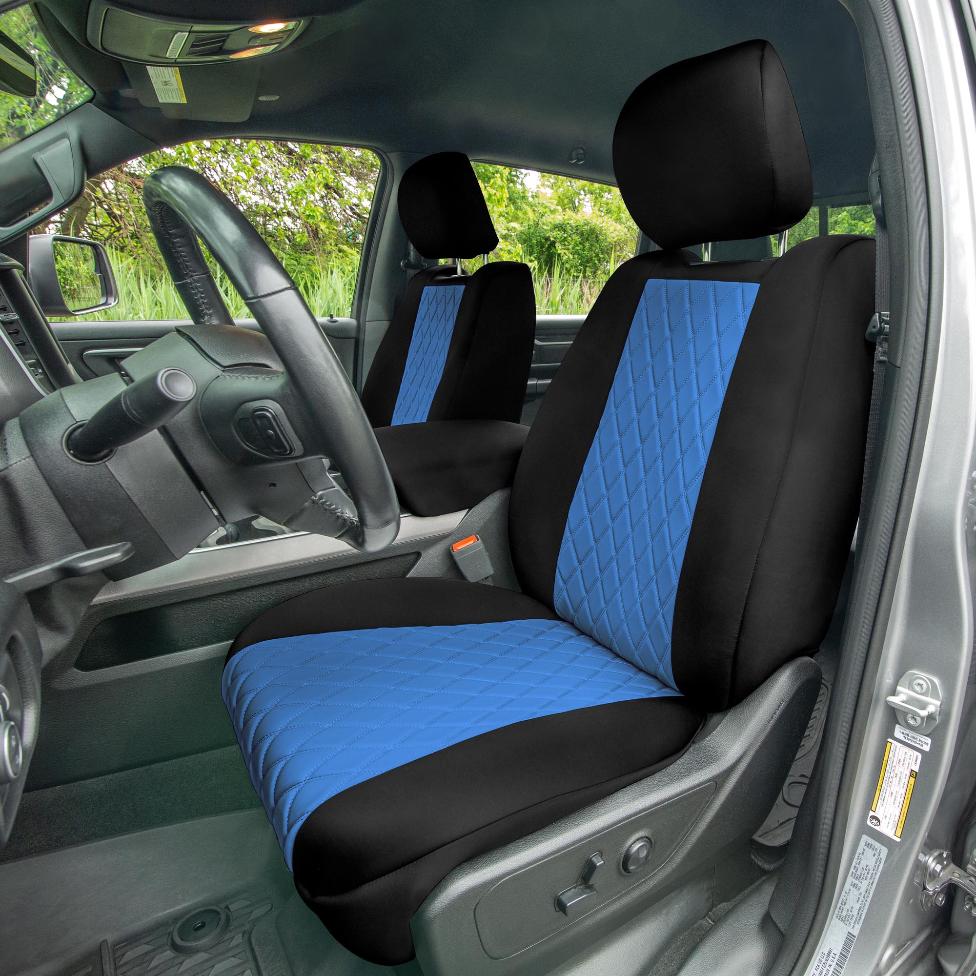 Ram 1500 2019-2024 - Front Set Seat Covers - Blue Ultraflex Neoprene