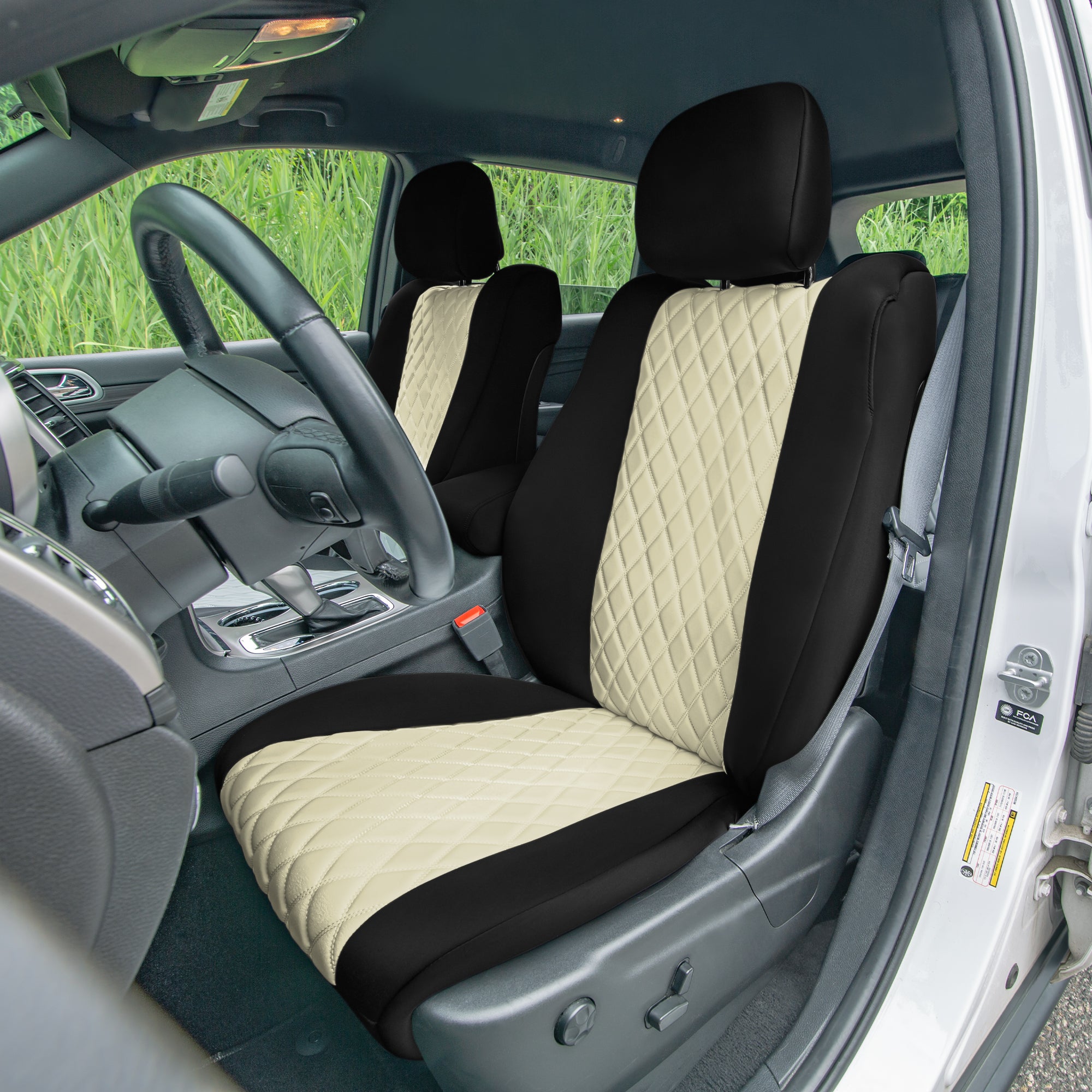 Jeep Grand Cherokee 2011 -2021 - Front Set Seat Covers - Beige Ultraflex Neoprene
