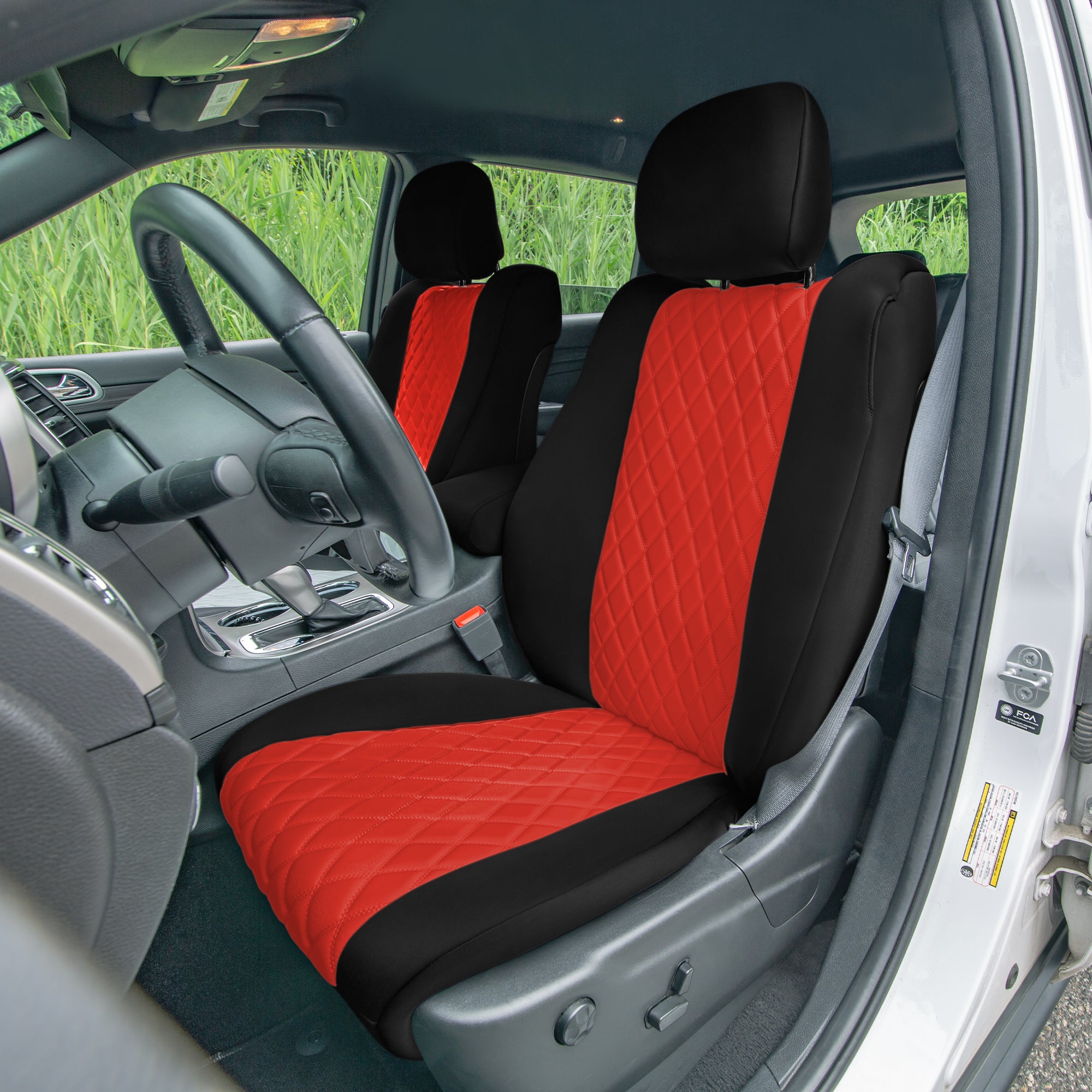 Jeep Grand Cherokee 2011 -2021 - Front Set Seat Covers - Red Ultraflex Neoprene