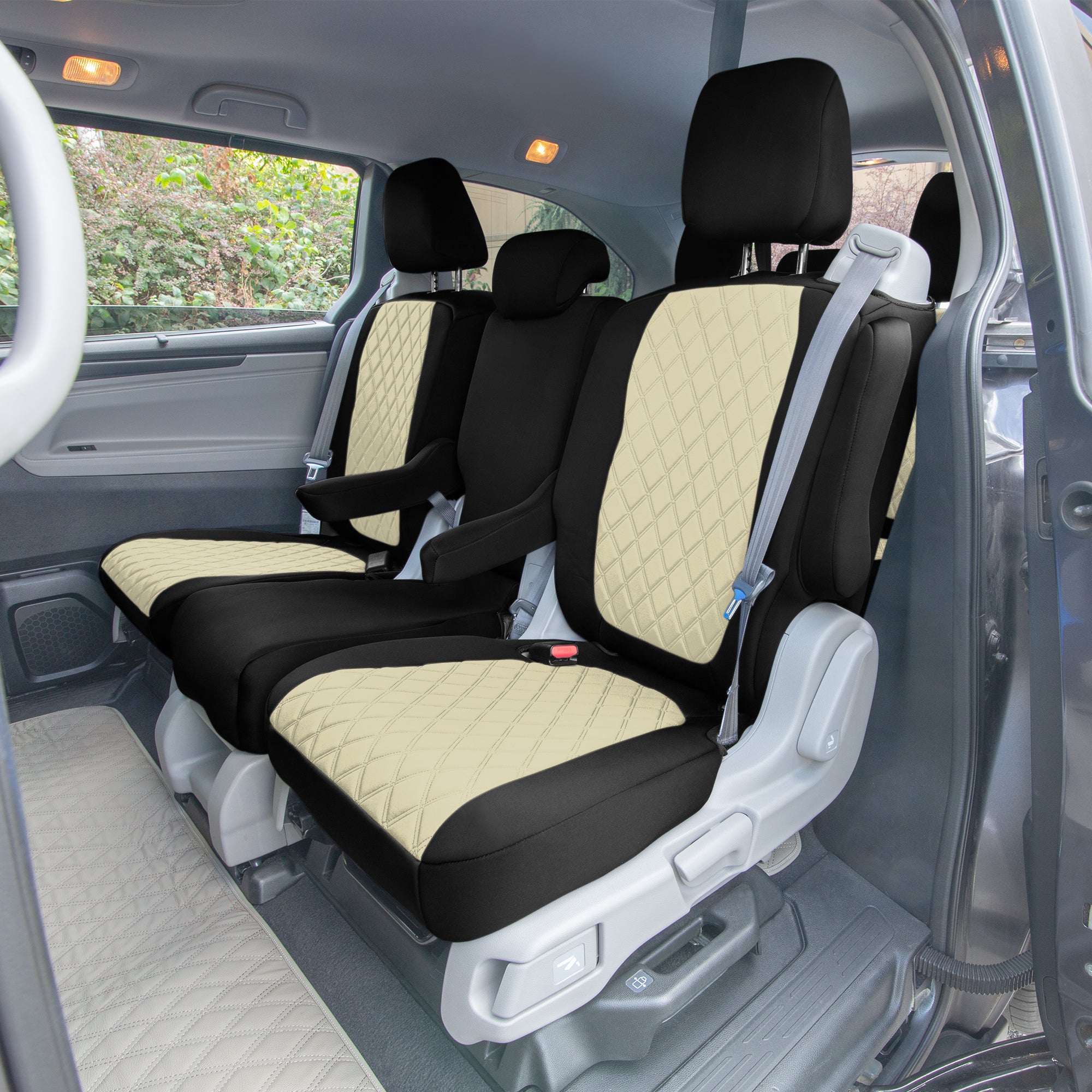 Honda Odyssey 2018 - 2025 - 2nd Row Seat Covers - Beige Ultraflex Neoprene