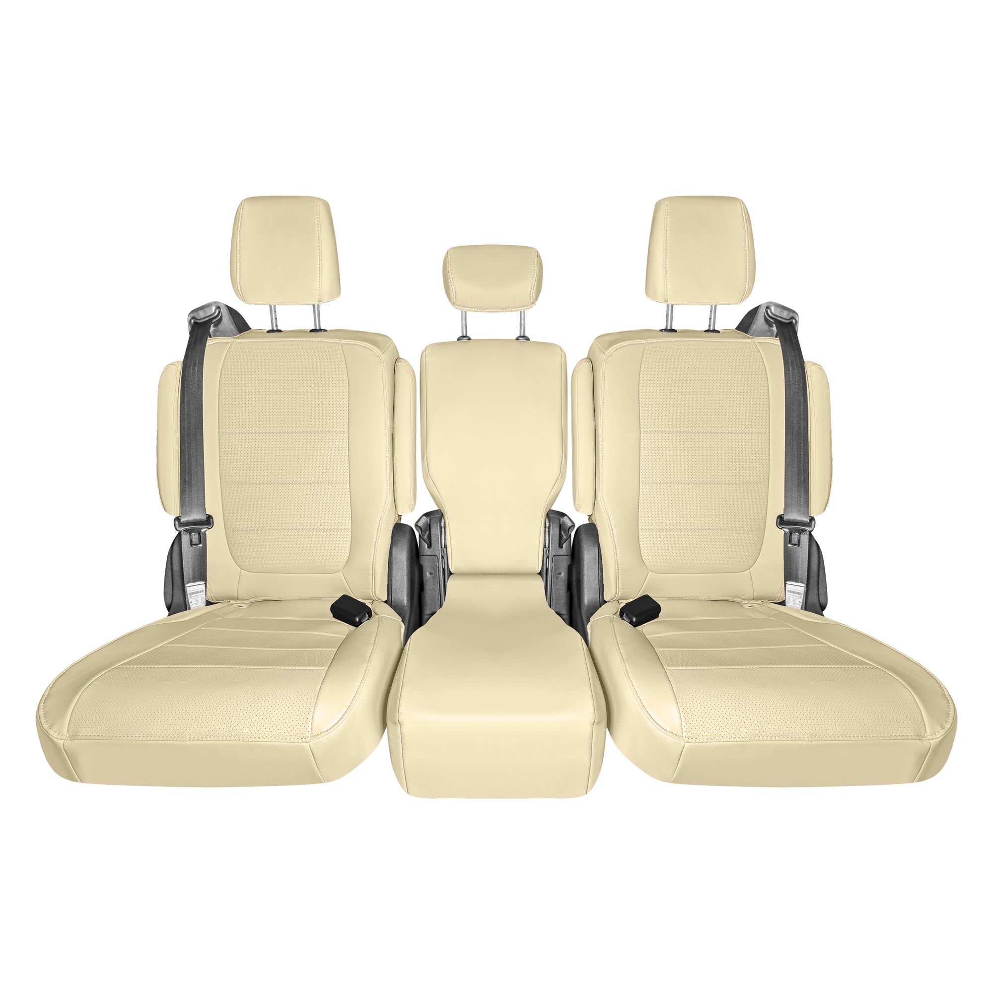 Honda Odyssey 2018 - 2025 - 2nd Row Seat Covers - Solid Beige Faux Leather