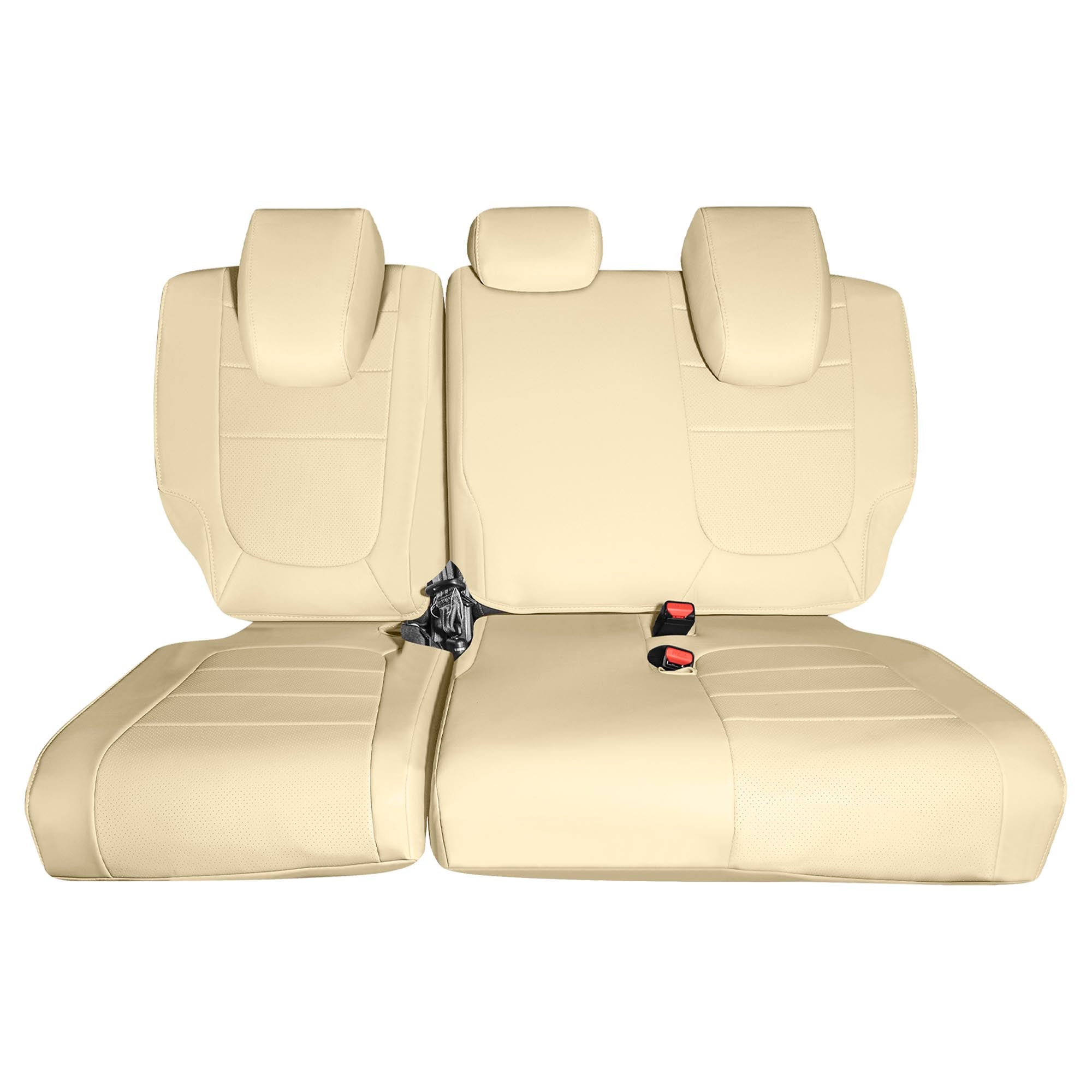 Honda Odyssey 2018 - 2025 - 3rd Row Seat Covers - Solid Beige Faux Leather