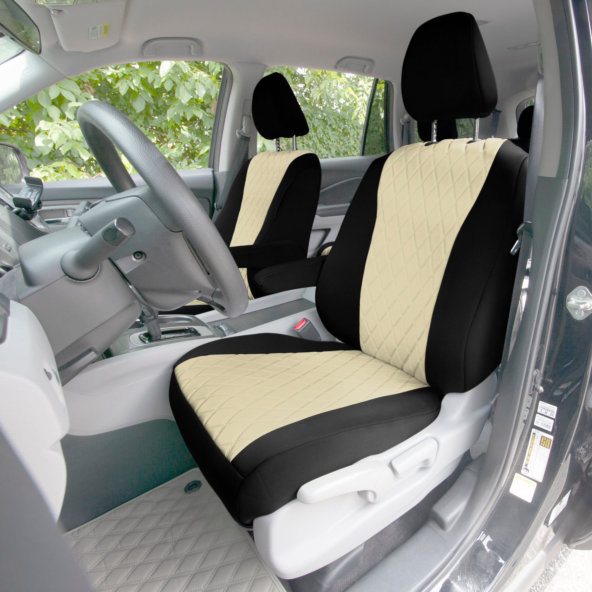 Honda Pilot 2016 2022 Full Set Seat Covers Beige Neoprene