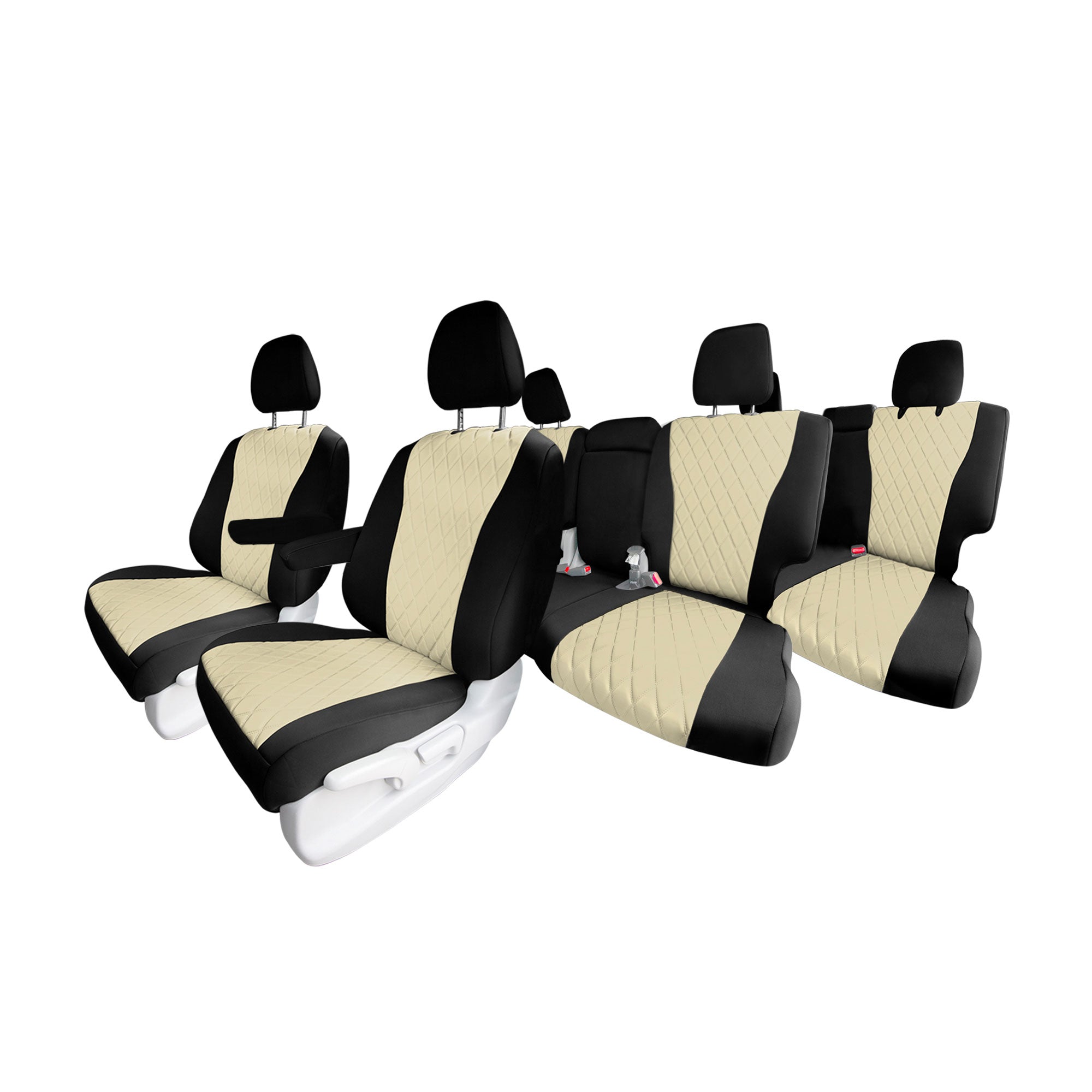 Honda Pilot 2016 - 2022 - Full Set Seat Covers - Beige Ultraflex Neoprene