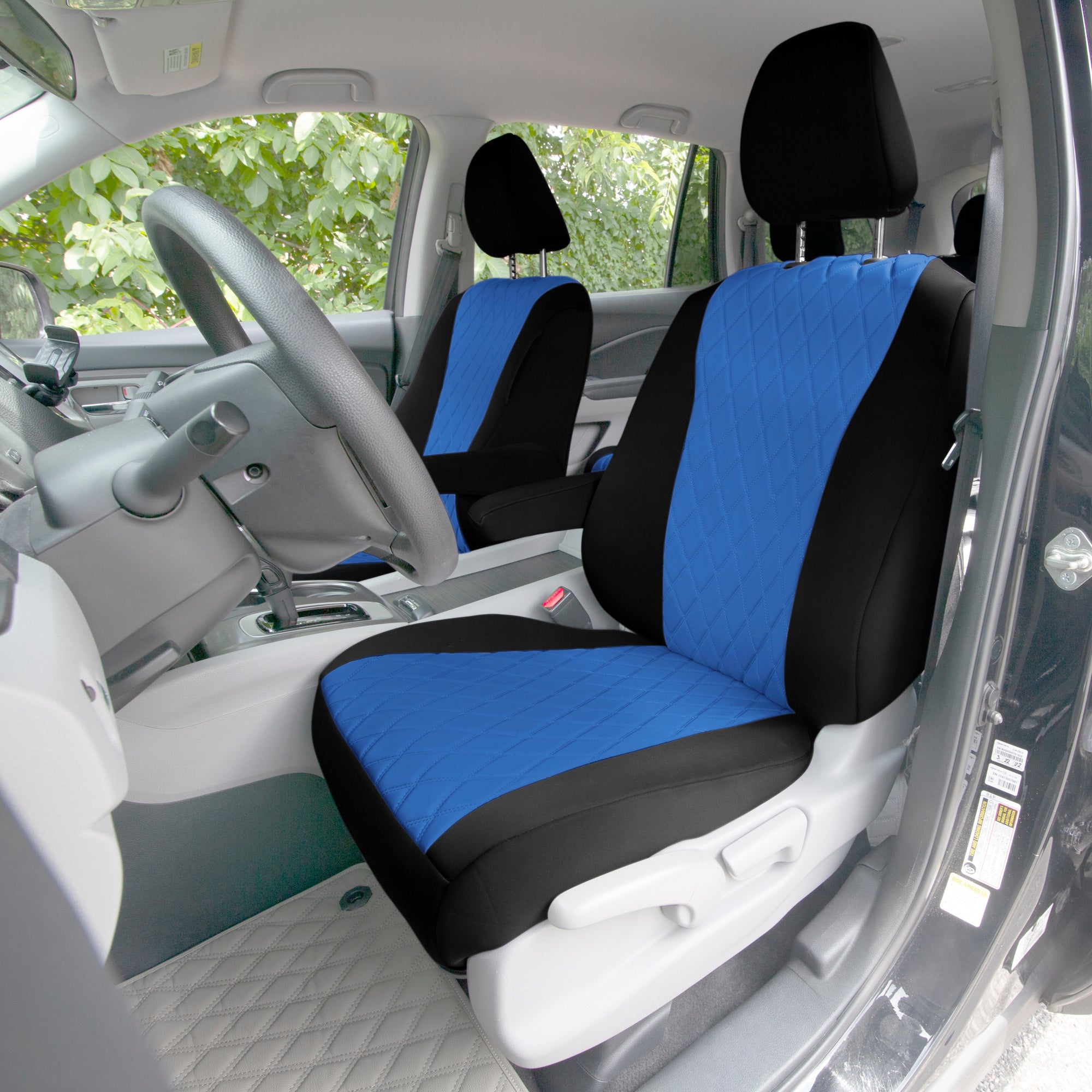 Honda Pilot 2016 - 2022 - Front Set Seat Covers - Blue Ultraflex Neoprene