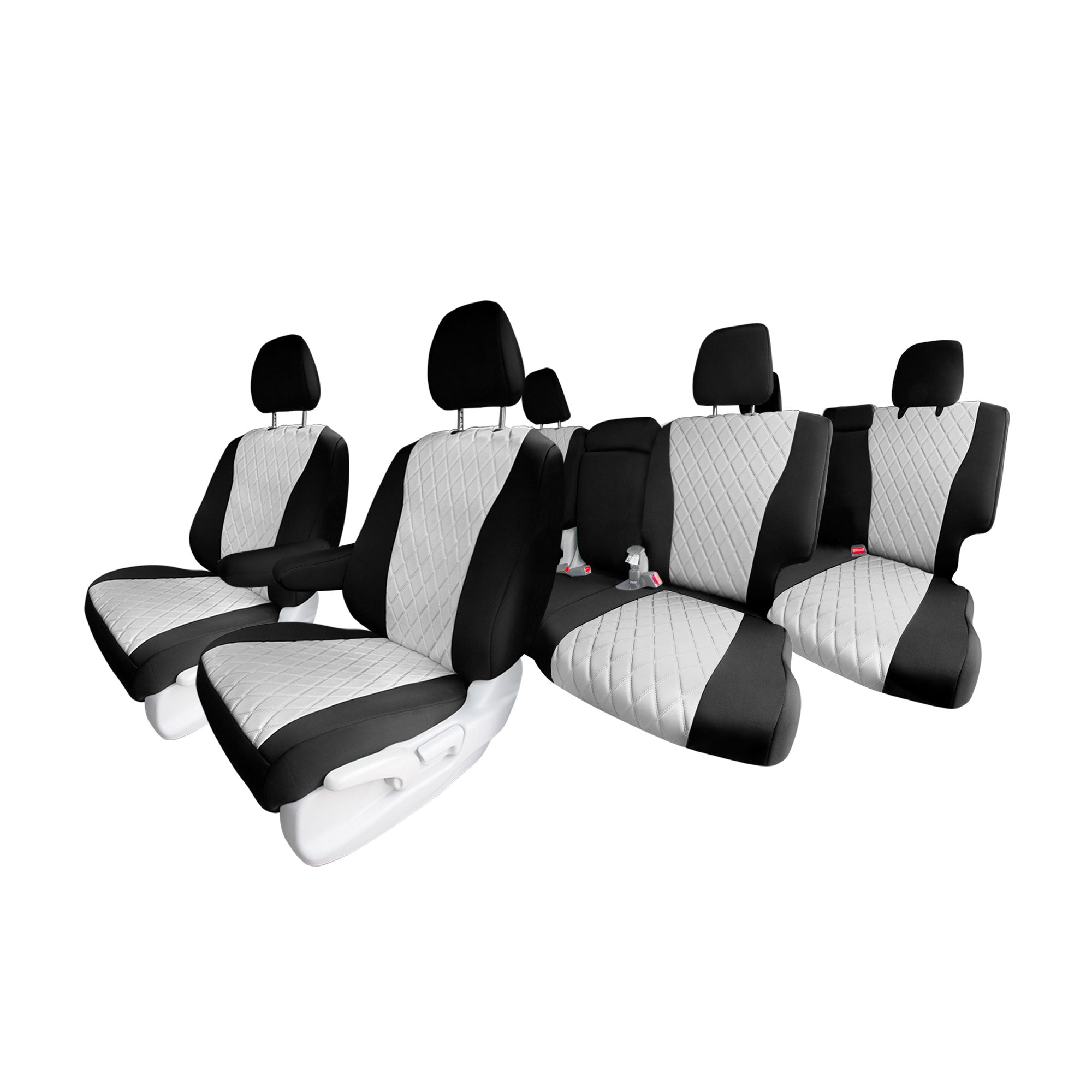 Honda Pilot 2016 - 2022 - Full Set Seat Covers - Gray Ultraflex Neoprene