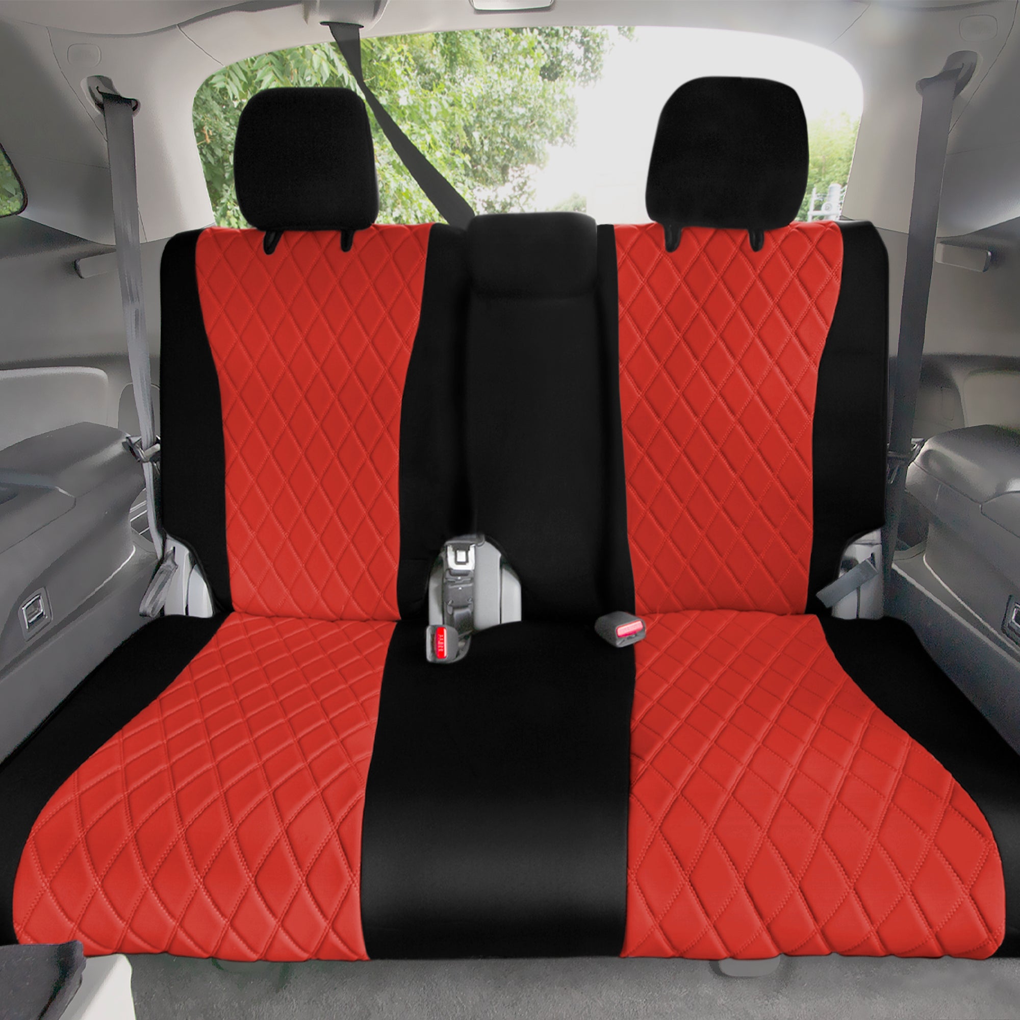 Honda Pilot 2016 - 2022 - 3rd Row Seat Covers - Red Neoprene