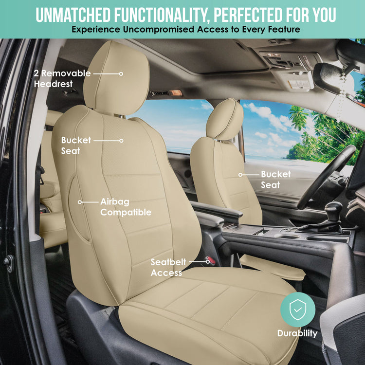 2021-2024 Toyota Sienna Custom Fit Car Seat Covers 7 or 8 Seater - Choose "Size" - Picture 57 of 73