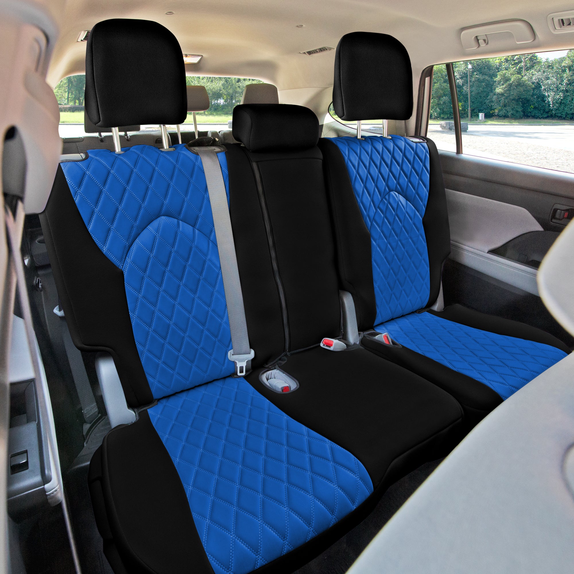 Toyota Highlander - 2020 - 2024  - 2nd Row Set Seat Covers - Blue Ultraflex Neoprene