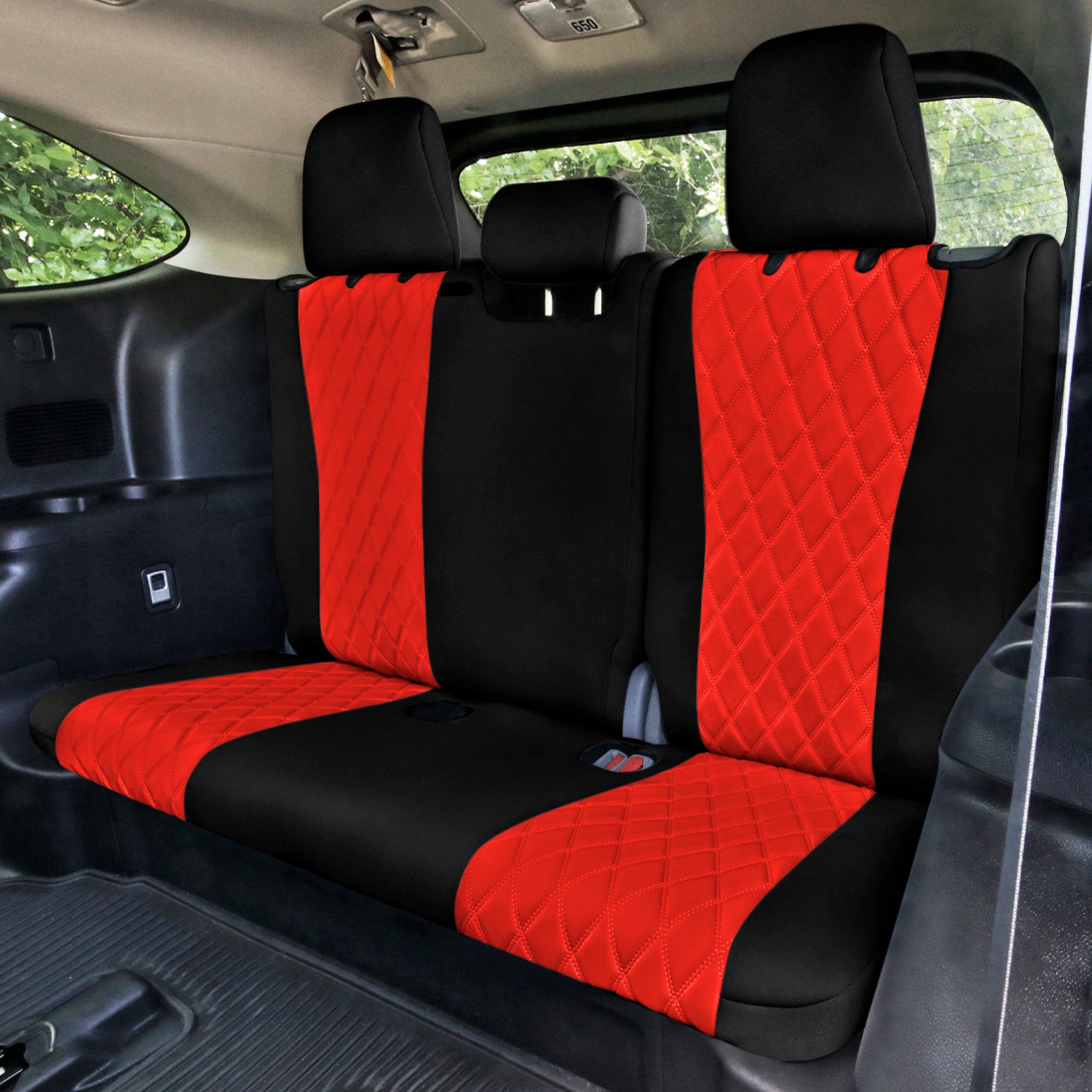 Toyota Highlander - 2020 - 2023 - 3rd Row Set Seat Covers - Red Neoprene