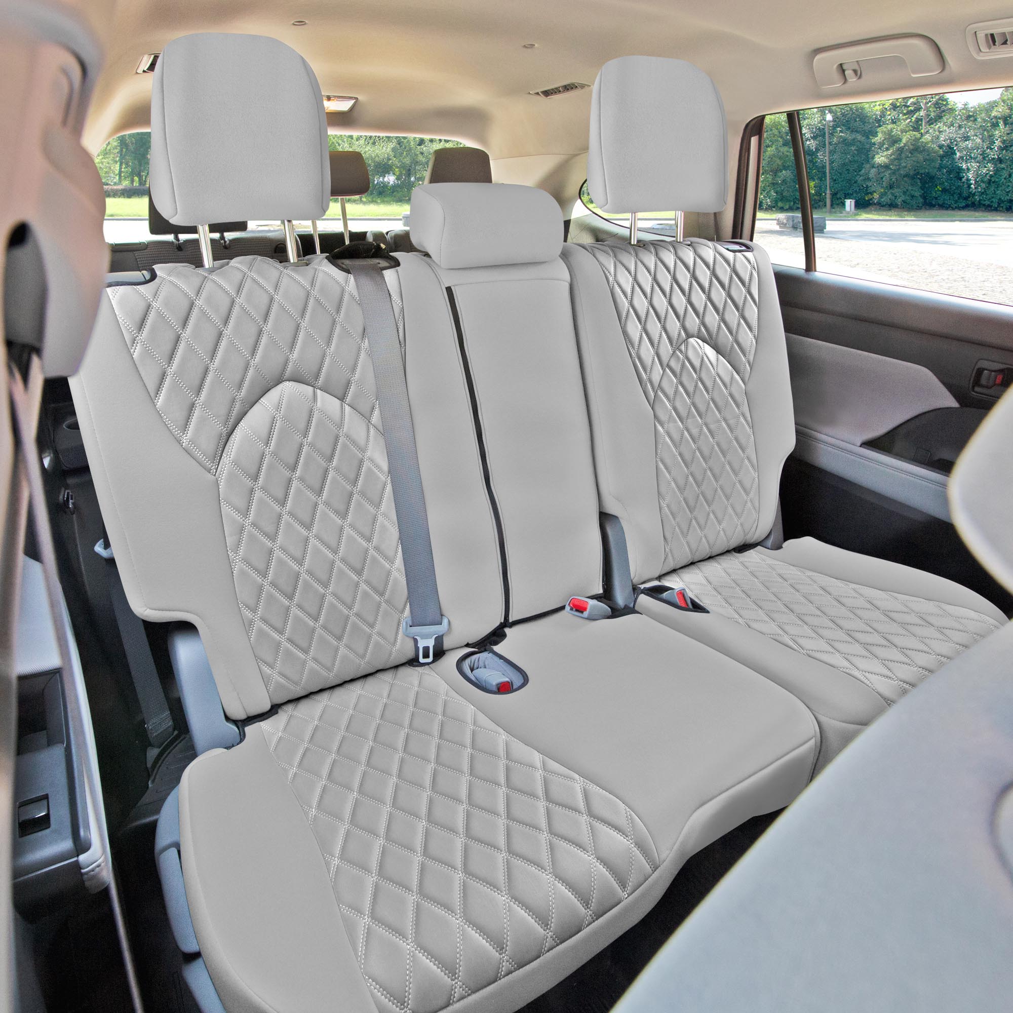 Toyota Highlander - 2020 - 2024  - 2nd Row Set Seat Covers - Solid Gray