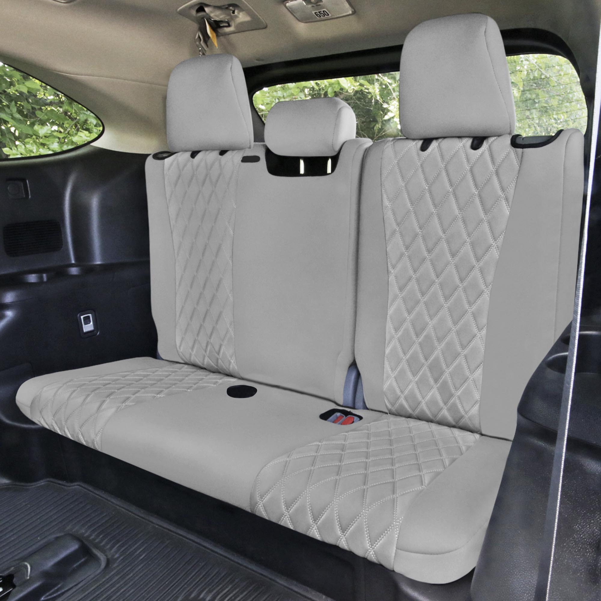 Toyota Highlander - 2020 - 2024  - 3rd Row Set Seat Covers - Solid Gray Ultraflex Neoprene