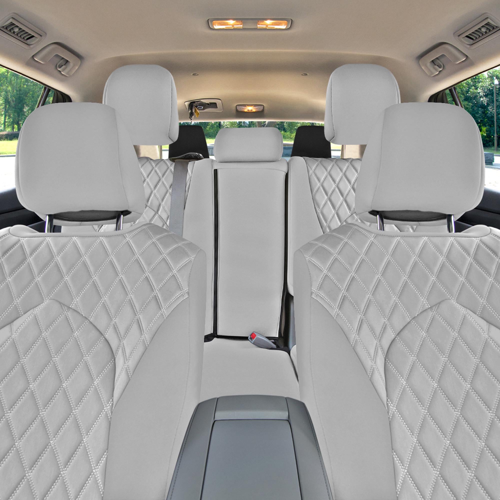 Toyota Highlander - 2020 - 2024  - Full Set Seat Covers - Solid Gray Ultraflex Neoprene