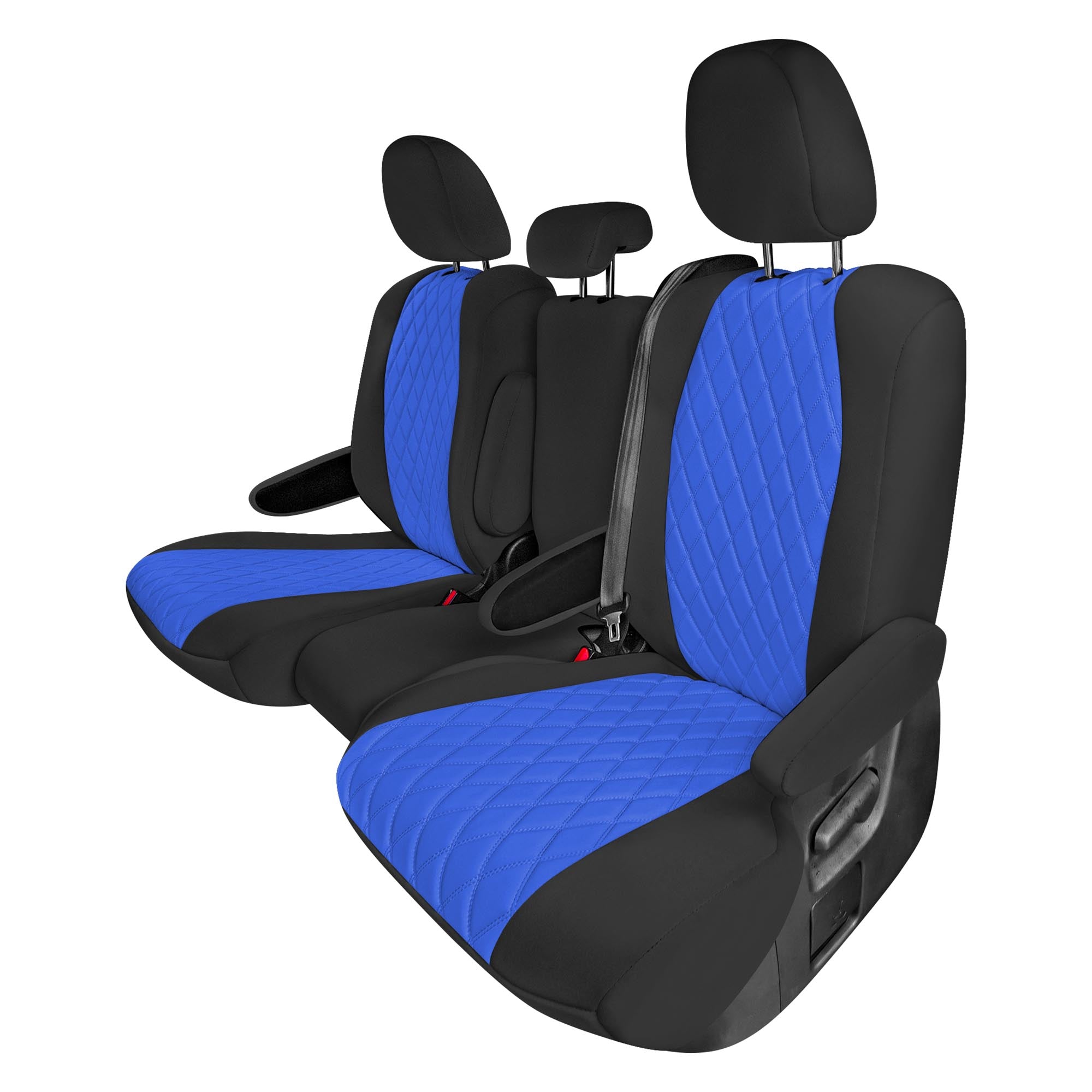 Toyota Sienna 8 Passenger 2011 - 2020 - 2nd Row Set Seat Covers - Blue Ultraflex Neoprene