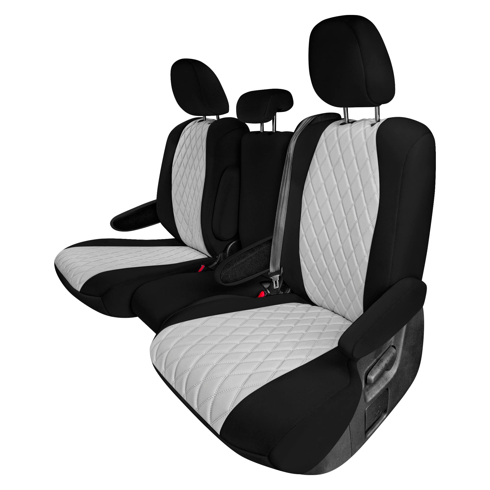 Toyota Sienna 8 Passenger - 2021 - 2024 - 2nd Row Set Seat Covers - Gray Ultraflex Neoprene