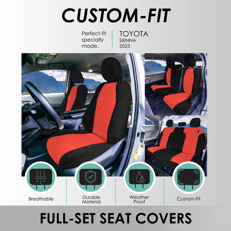 2021-2024 Toyota Sienna Custom Fit Car Seat Covers 7 or 8 Seater - Choose "Size" - Picture 39 of 73
