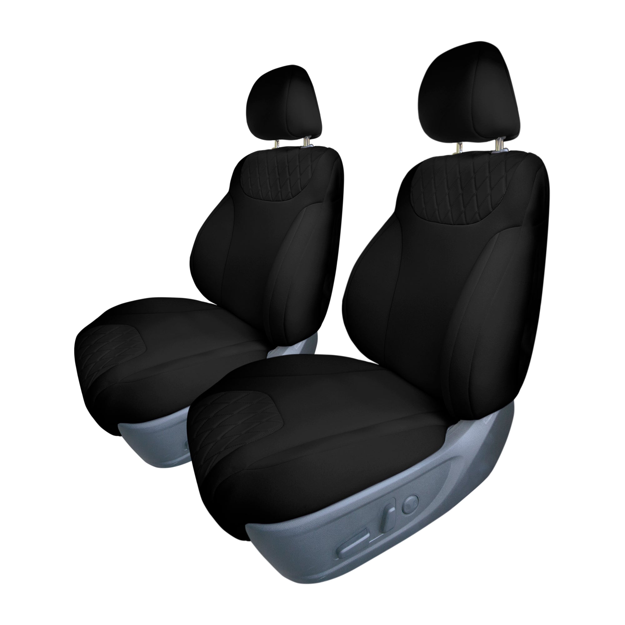 Hyundai Santa Fe 2019 - 2023- Front Set Seat Covers - Black Ultraflex Neoprene