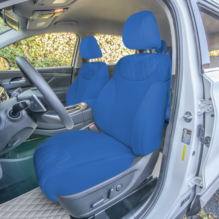 Hyundai Santa Fe 2019 - 2023- Front Set Seat Covers - Solid Blue Neoprene