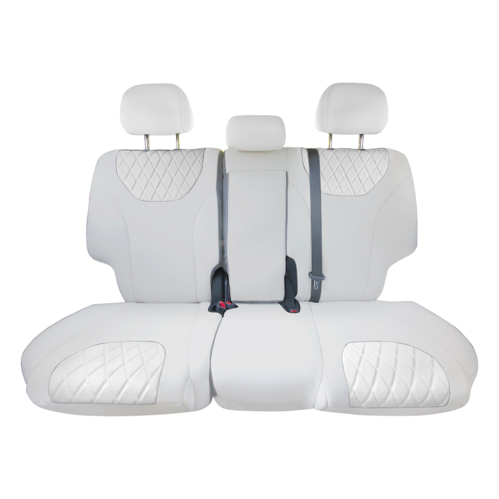 Hyundai Santa Fe 2019 - 2023- Rear Set Seat Covers - Solid Gray Ultraflex Neoprene