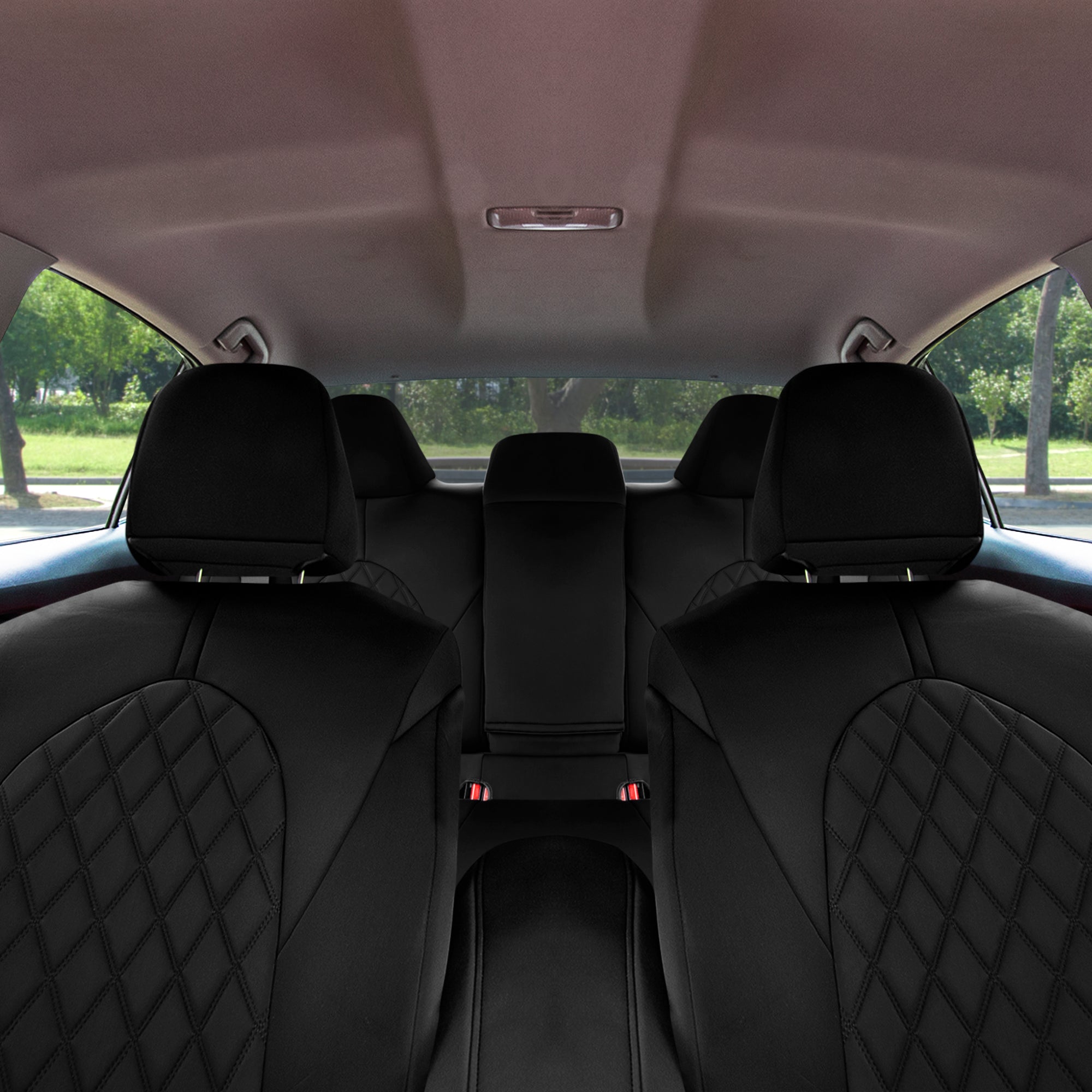 Toyota Camry  2018 - 2022  - Full Set Seat Covers - Black Ultraflex Neoprene