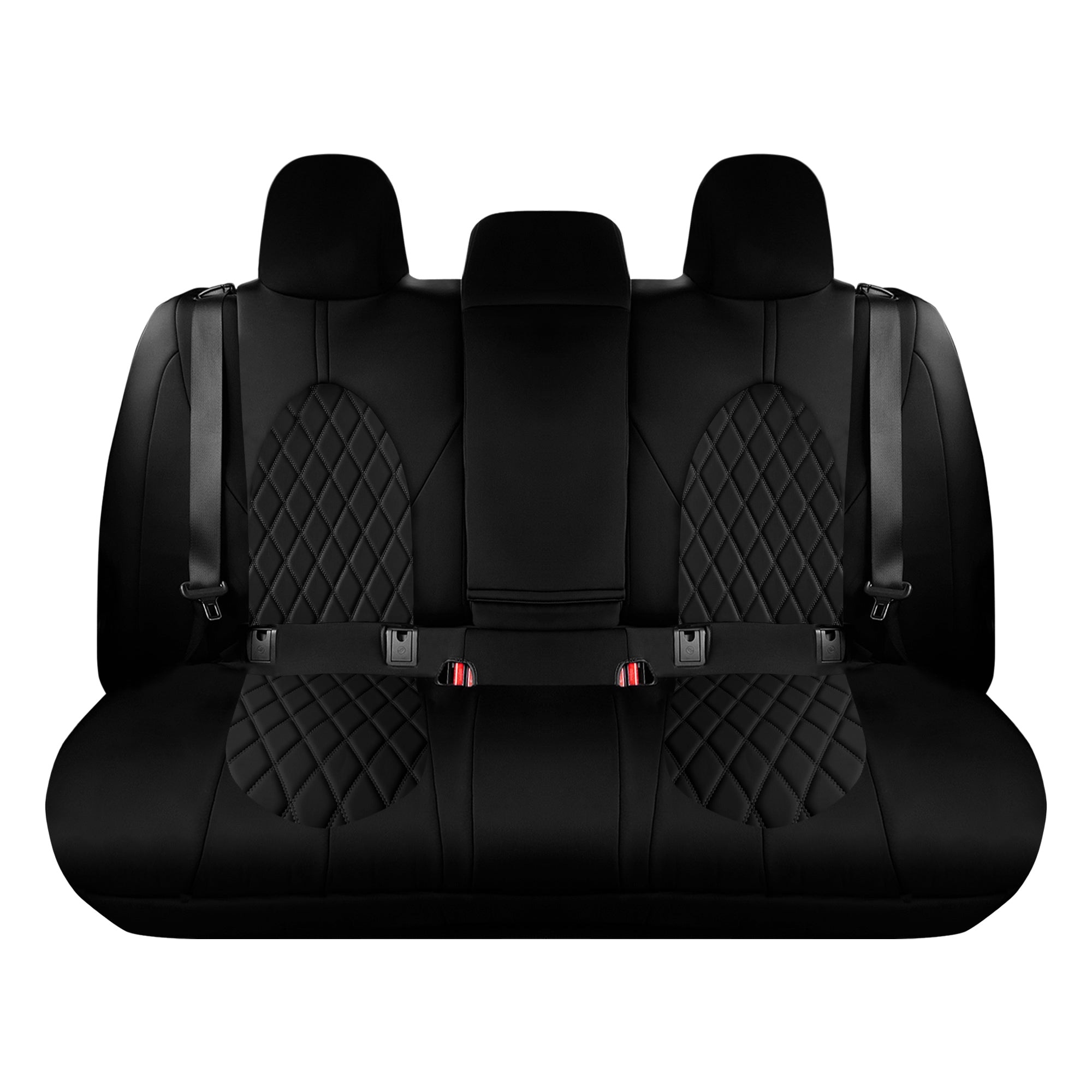 Toyota Camry  2018 - 2022  - Rear Set Seat Covers - Black Ultraflex Neoprene