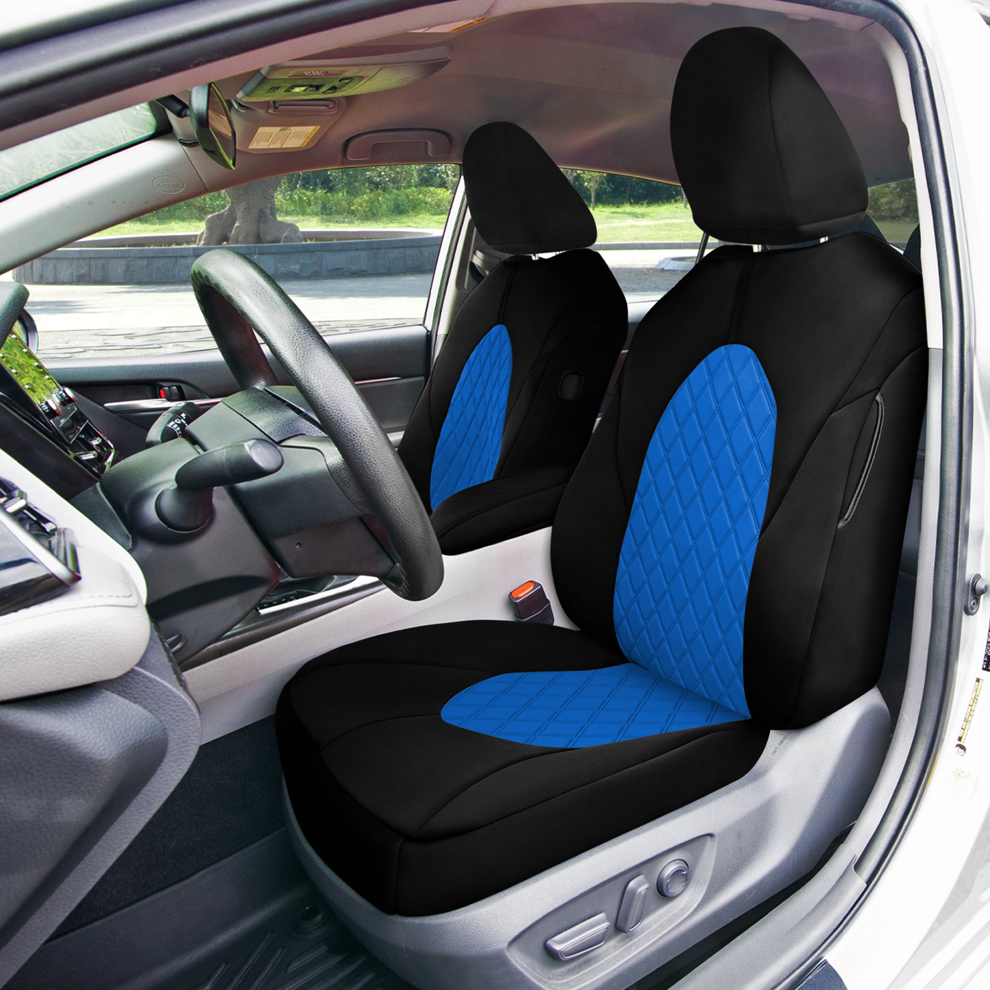 Toyota Camry 2018 - 2024  - Front Set Seat Covers - Blue Ultraflex Neoprene