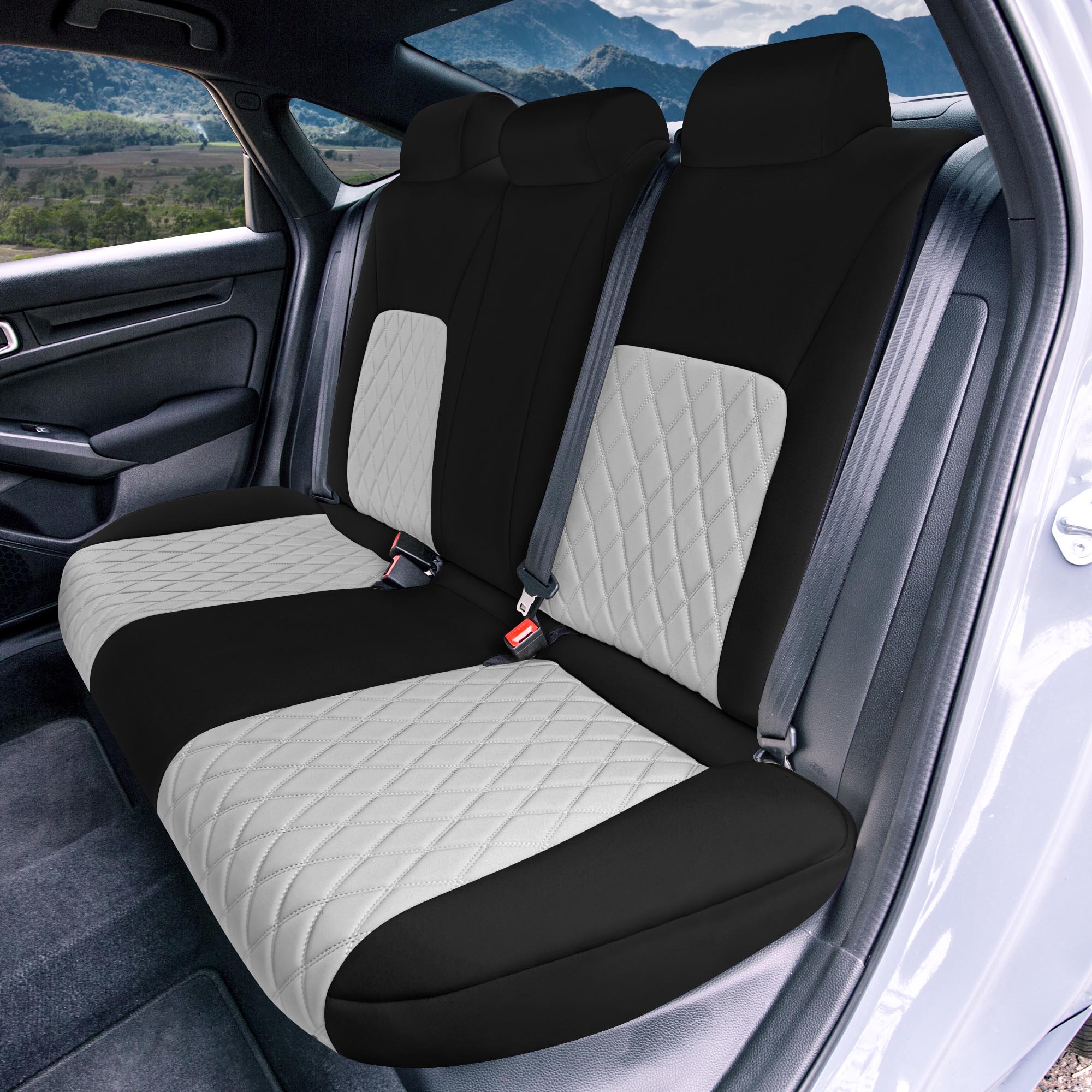 IGGEE Custom Fit Faux Leather Seat Covers For Honda Civic 2016-2021 | Front Set, 13 Colors