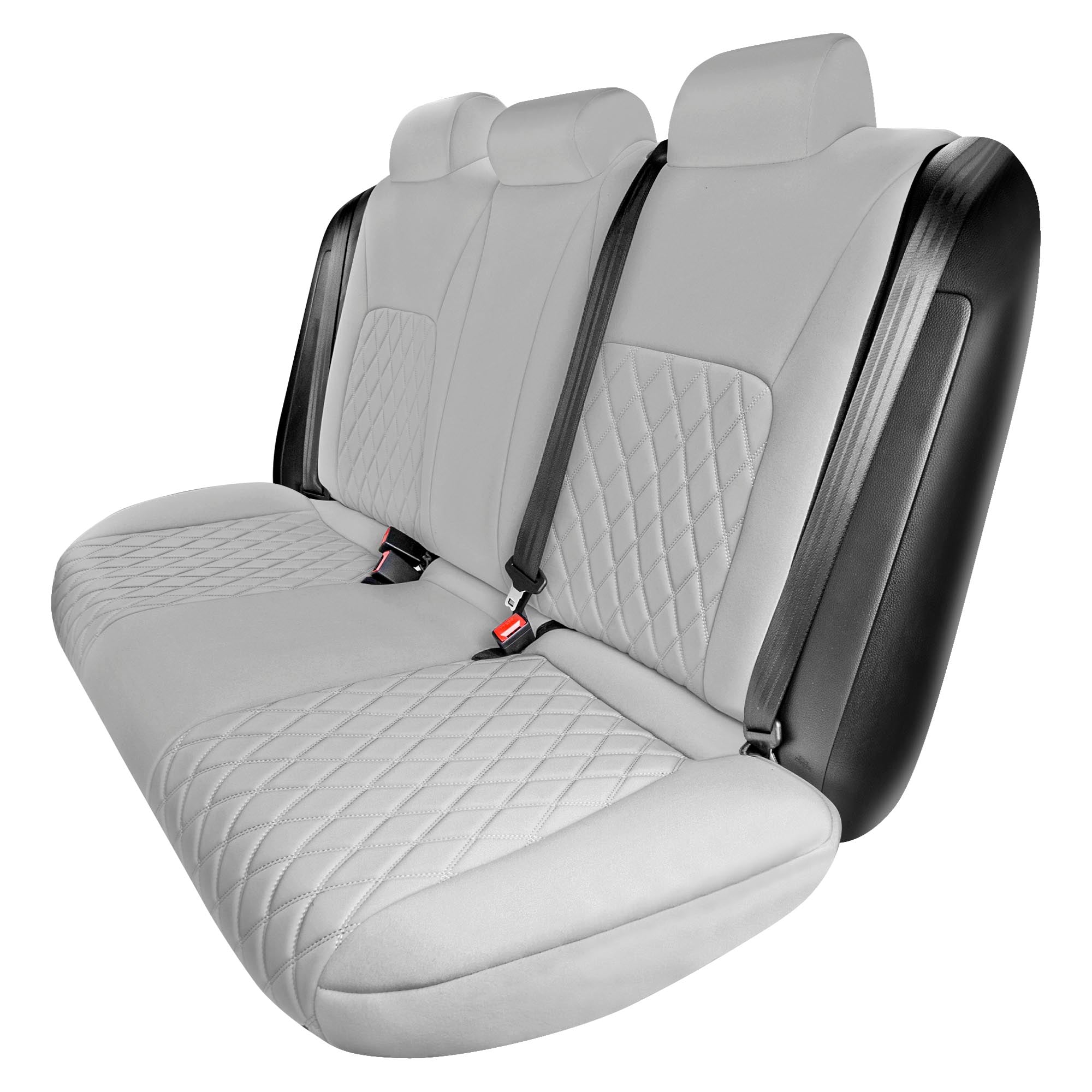 Honda Civic 2016 - 2025 Sedan Solid Rear Set Seat Covers - Solid Gray Ultraflex Neoprene