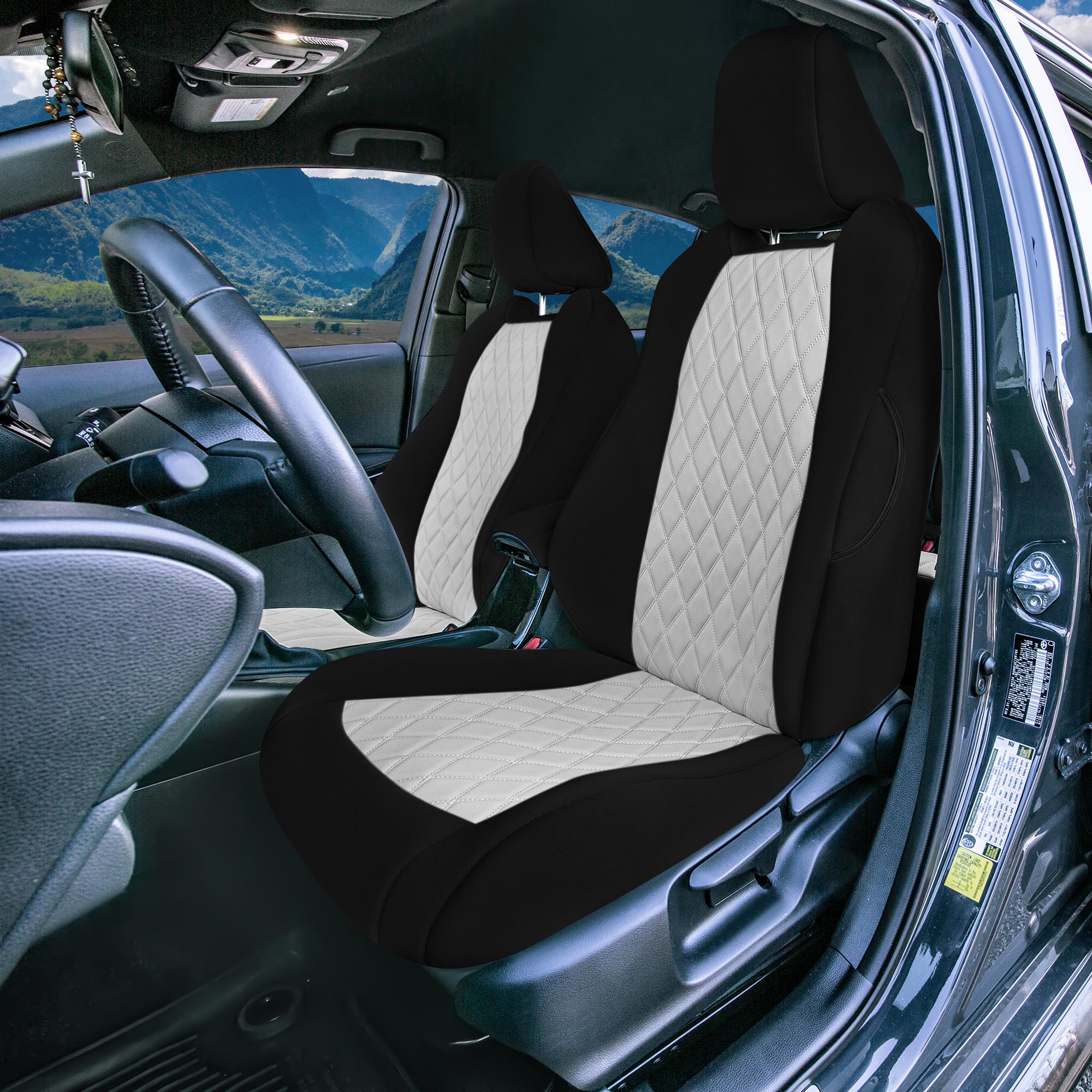 Toyota Corolla - 2020-2024 - Front Set Seat Covers - Gray Ultraflex Neoprene