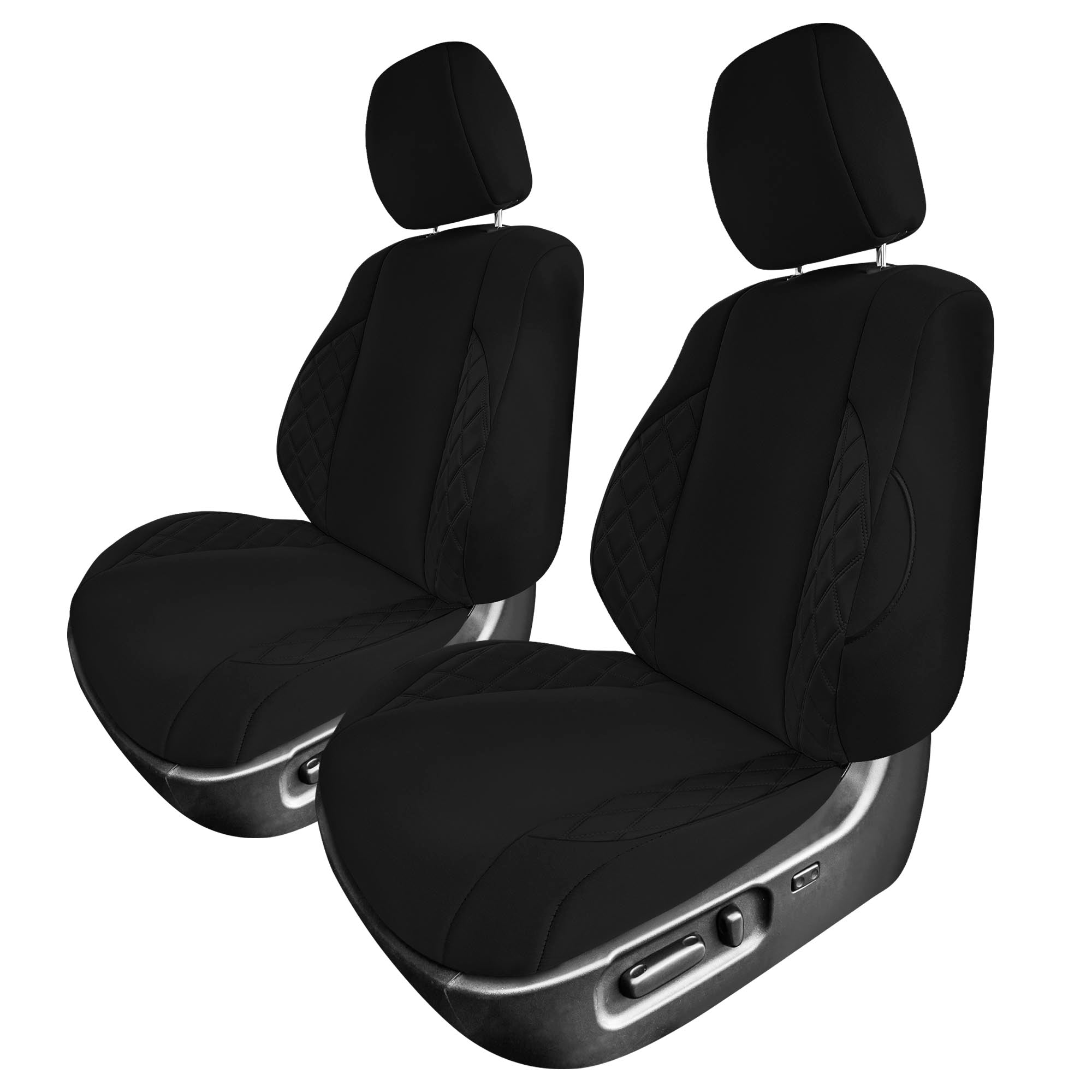 Toyota Tacoma - 2016-2023 - Front Set Seat Covers - Black Ultraflex Neoprene