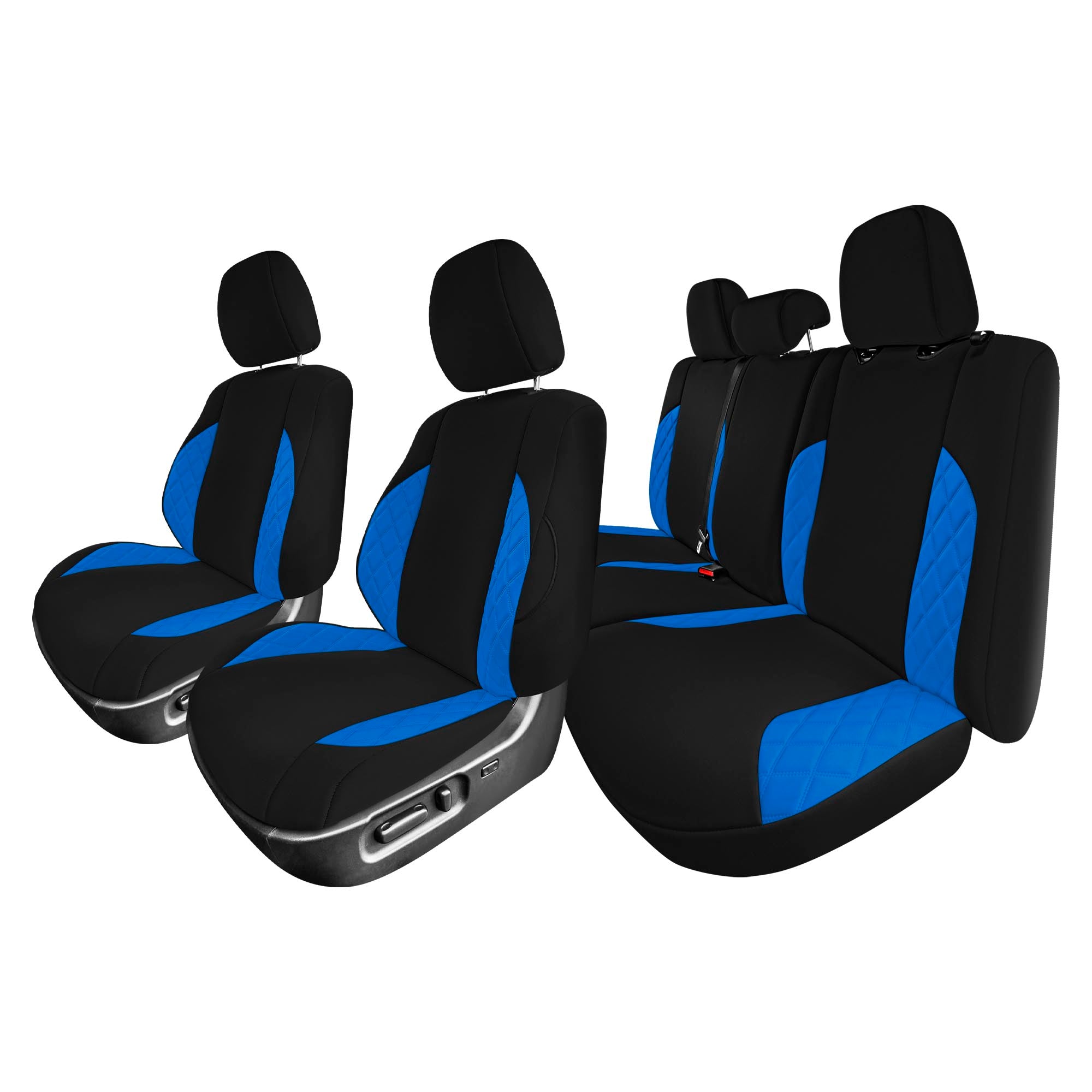 Toyota Tacoma - 2016-2023 - Full Set Seat Covers - Blue Ultraflex Neoprene