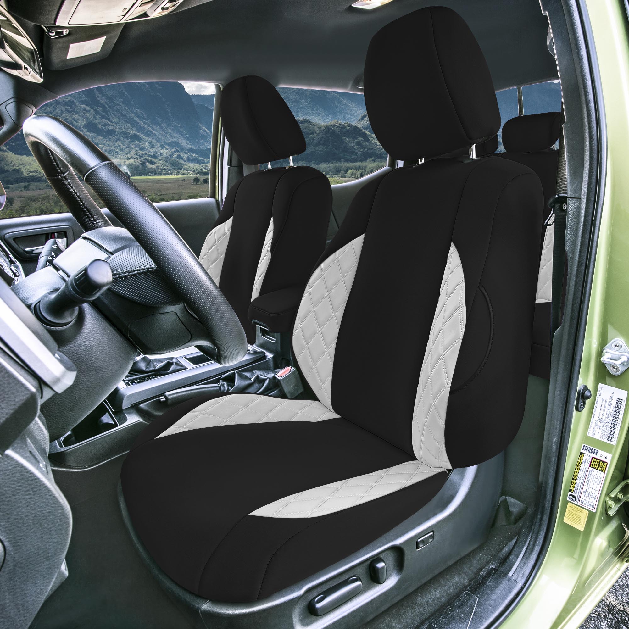 Toyota Tacoma - 2016-2023 - Full Set Seat Covers - Gray Ultraflex Neoprene