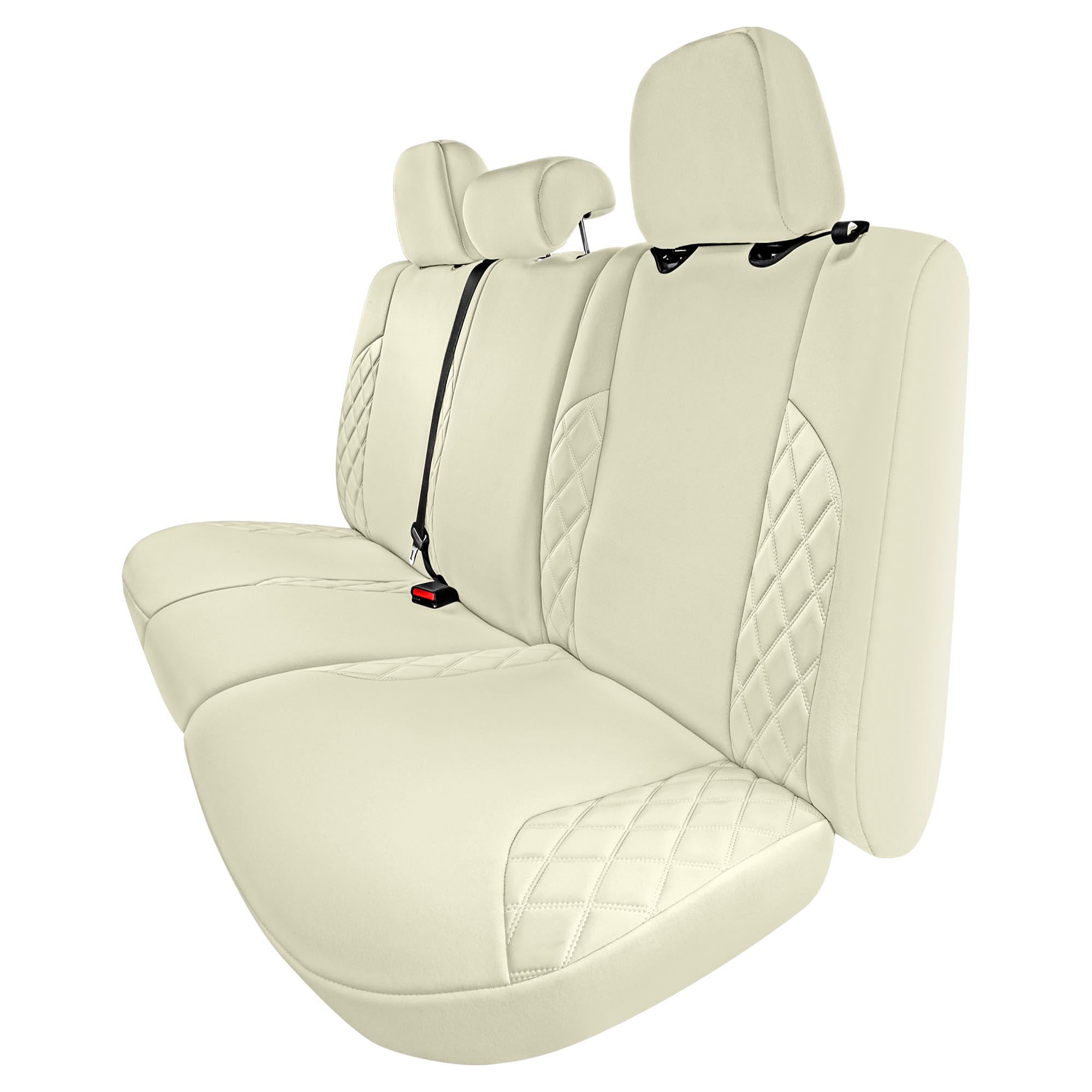 Toyota Tacoma - 2016-2023 - Rear Set Seat Covers - Solid Beige Ultraflex Neoprene