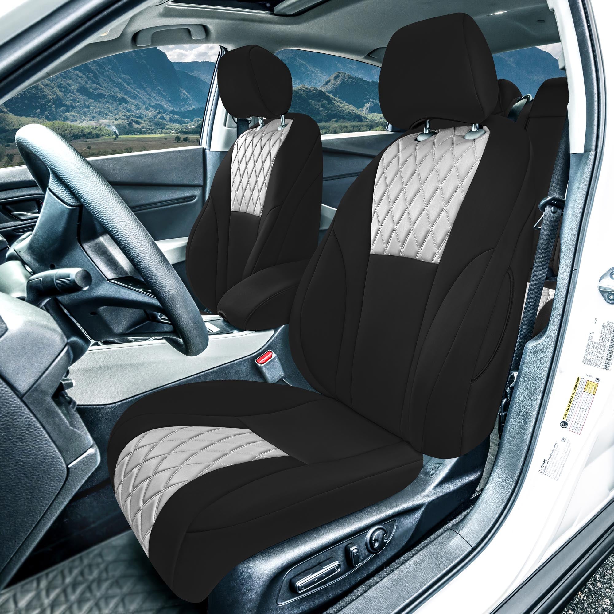 Honda Accord 2023 - 2024 - Front Set Seat Covers - Gray Ultraflex Neoprene