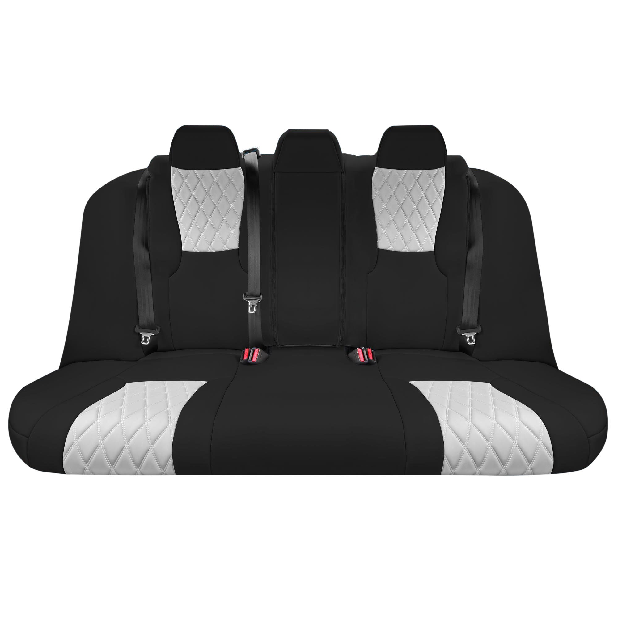 Honda Accord 2023 - 2025 - Rear Set Seat Covers - Ultraflex Neoprene - Rear Fixed Headrests, Solid Backrest - Gray