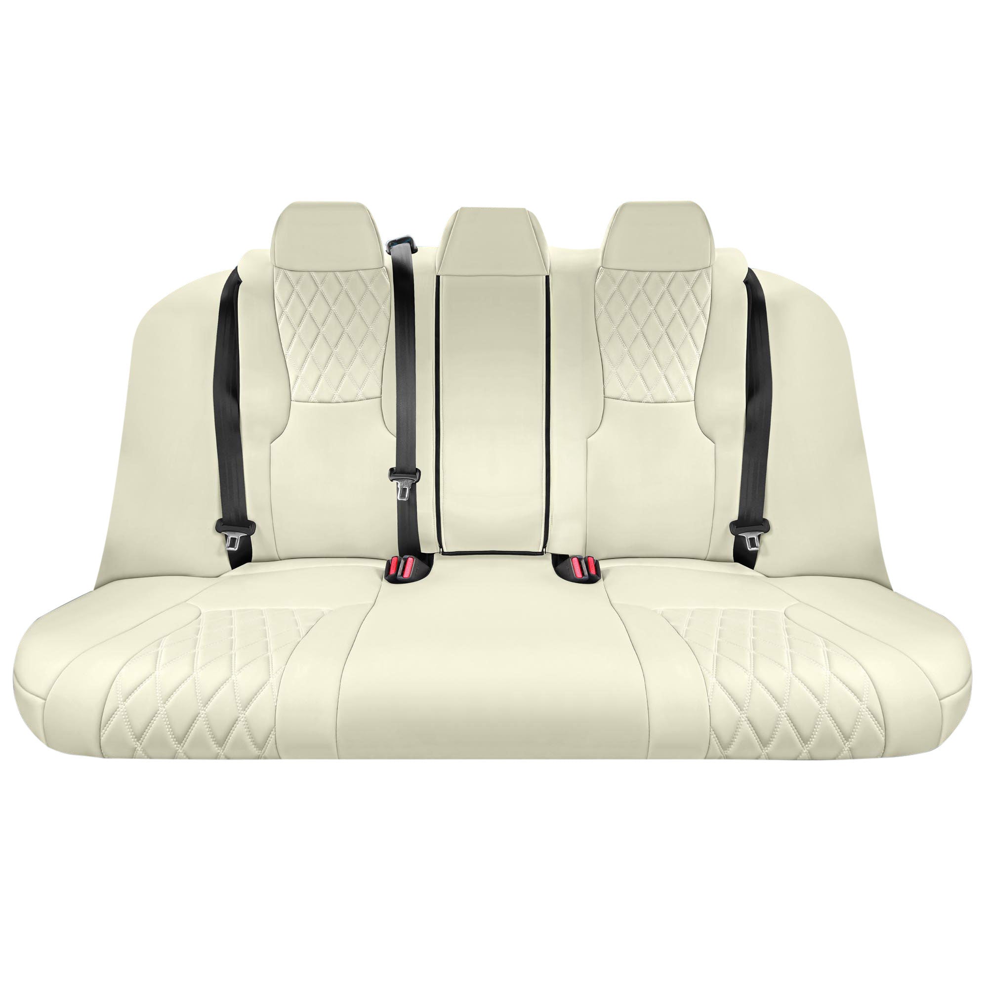 Honda Accord 2023 - 2025 - Rear Set Seat Covers - Ultraflex Neoprene - Rear Fixed Headrests, Solid Backrest - Solid Beige