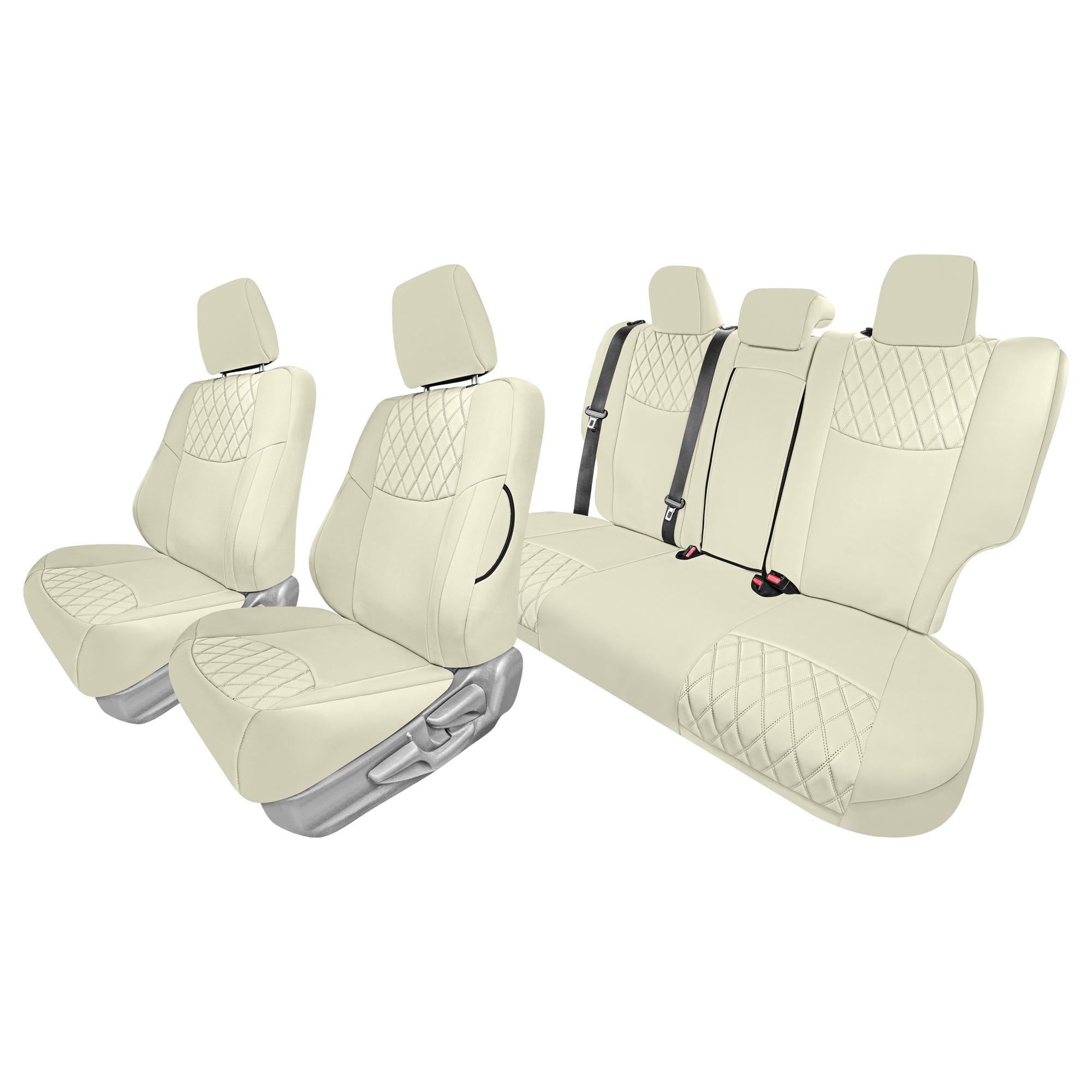 Toyota Corolla S | SE | LE 2014-2019 - Full Set Seat Covers - Solid Beige Ultraflex Neoprene