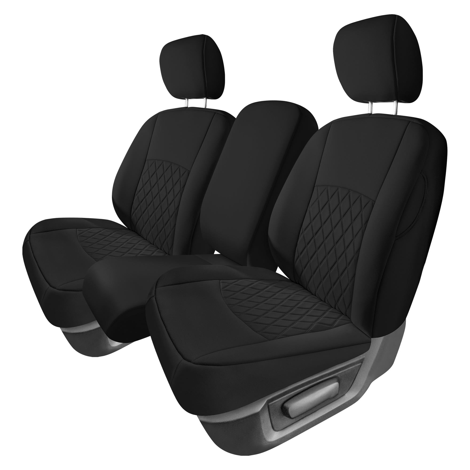 Dodge Ram 1500 2011-2018 & Ram 1500 Classic 2019-2025 - Front Set Seat Covers - Black Ultraflex Neoprene