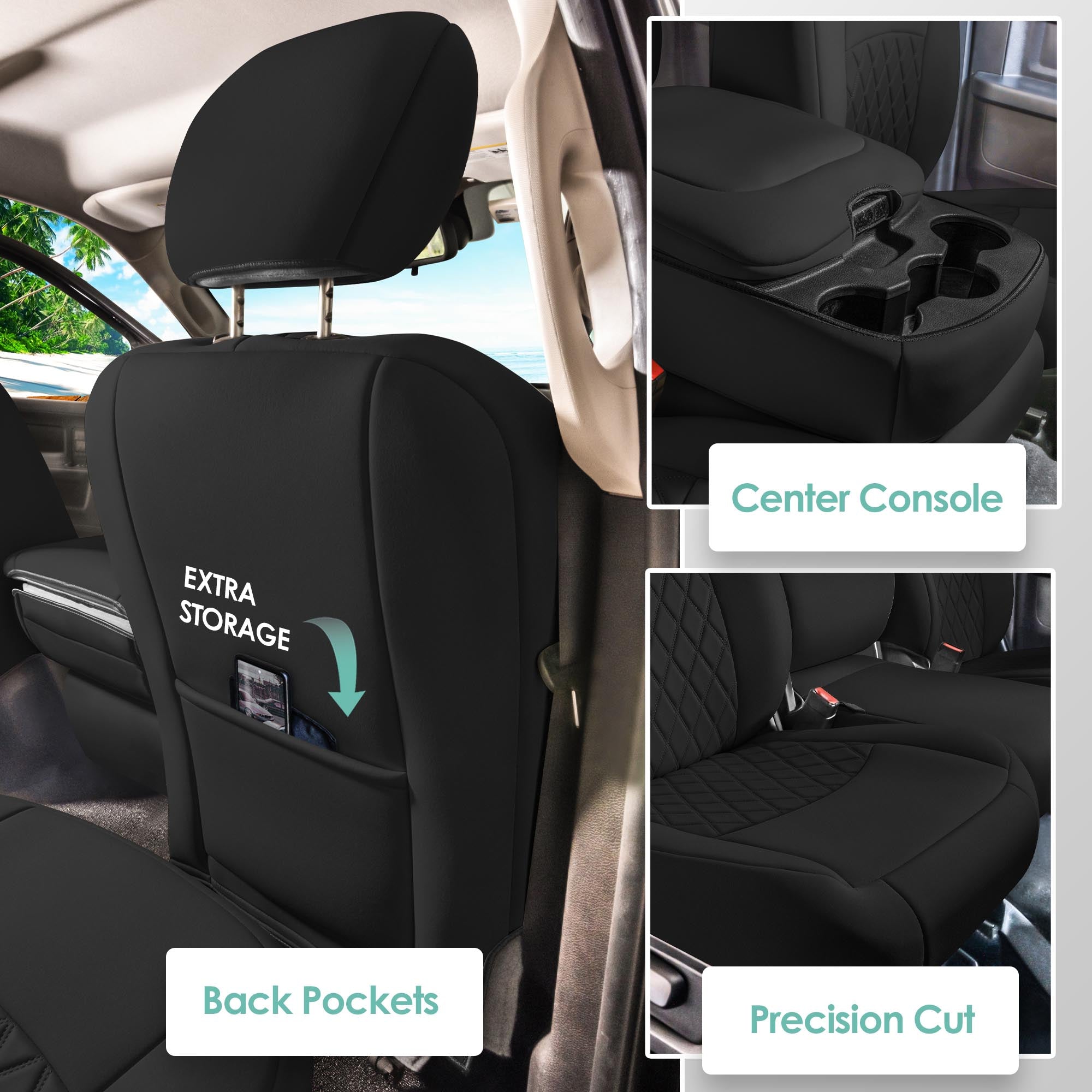 Seat Armour Front Seat Cover For New Dodge Ram – Black Terry Cloth – SA100NRAMB