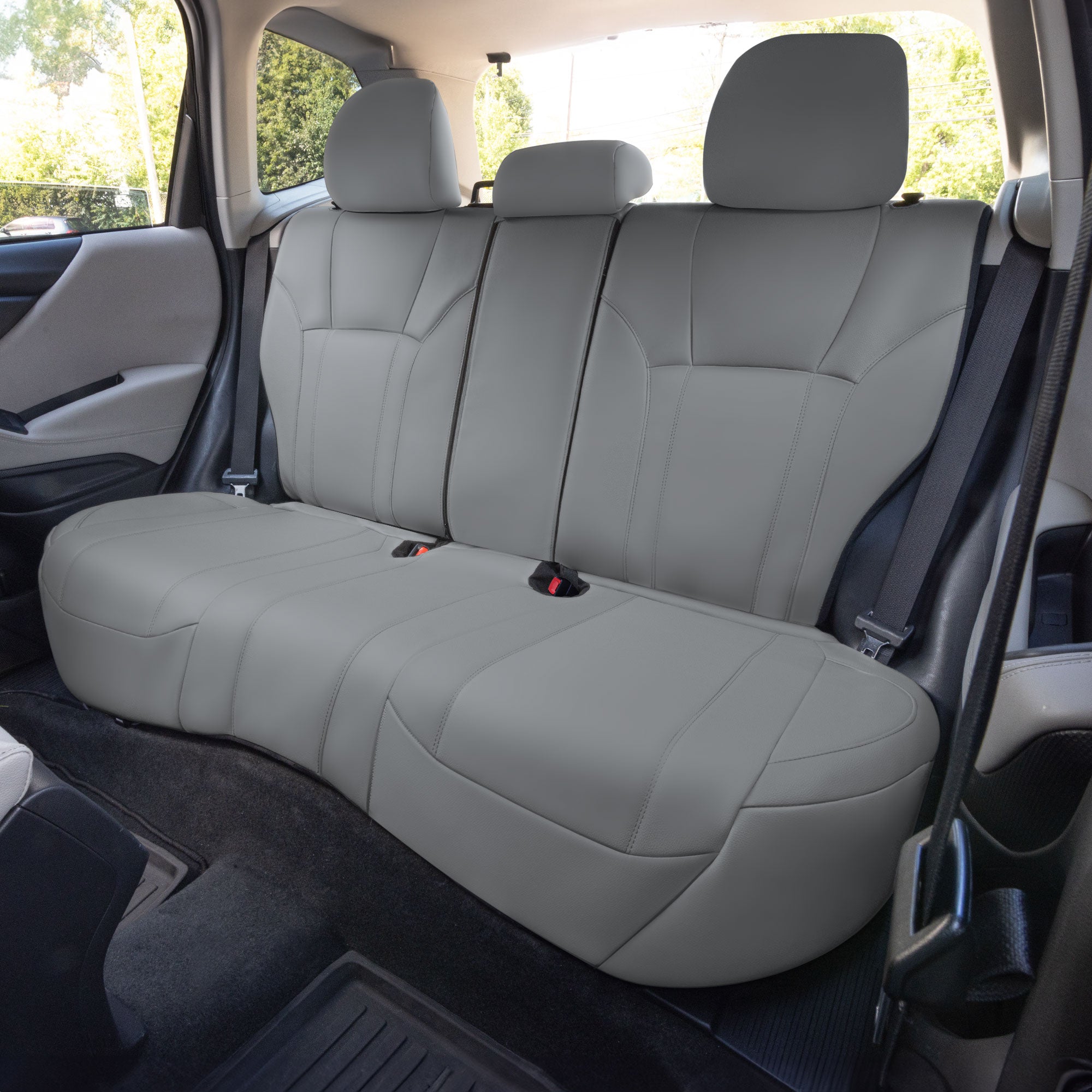 Subaru Forester 2019-2024 - Rear Set Seat Covers - Gray Faux Leather