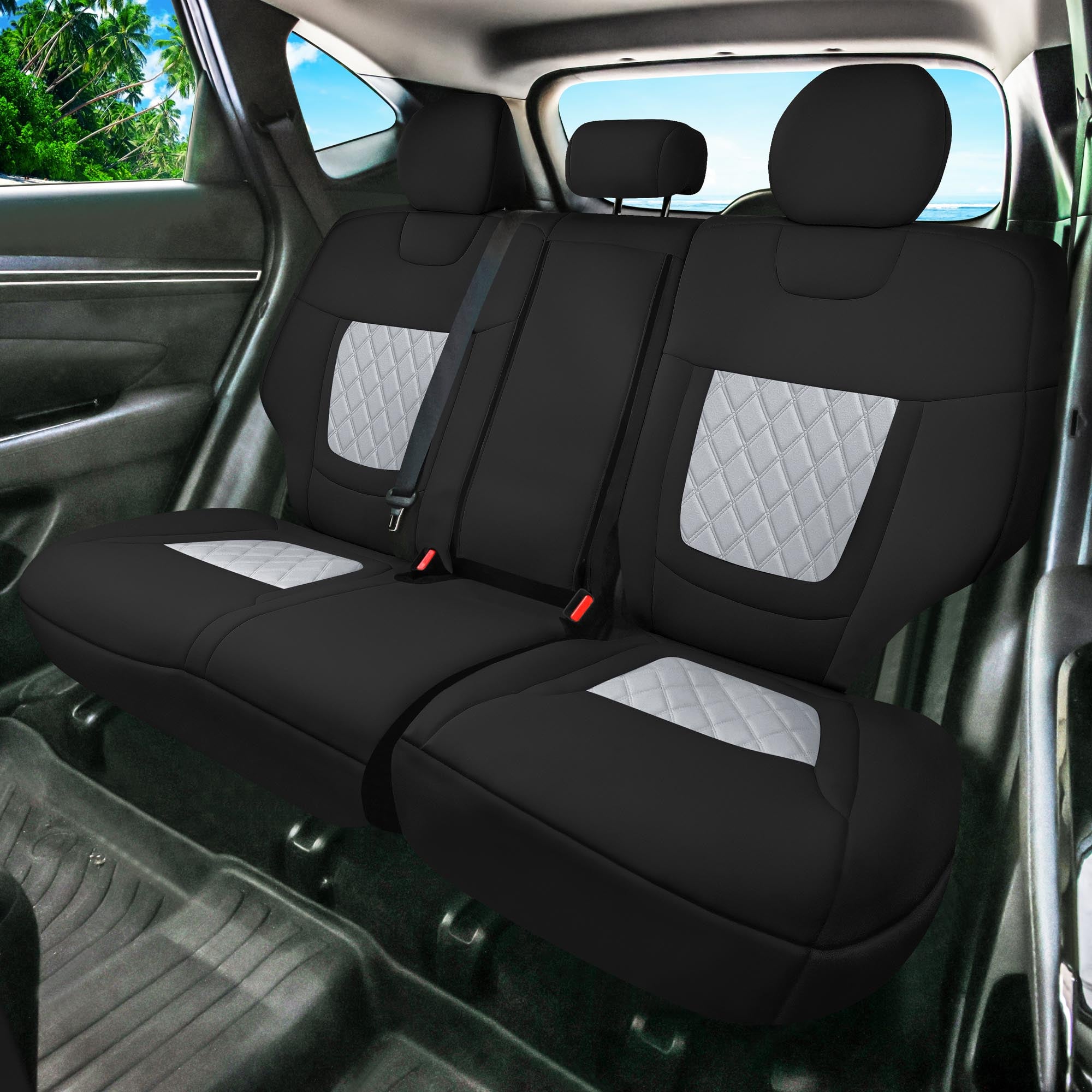 Hyundai Tucson - 2022 - 2024 - Rear Set Seat Covers - Gray Ultraflex Neoprene