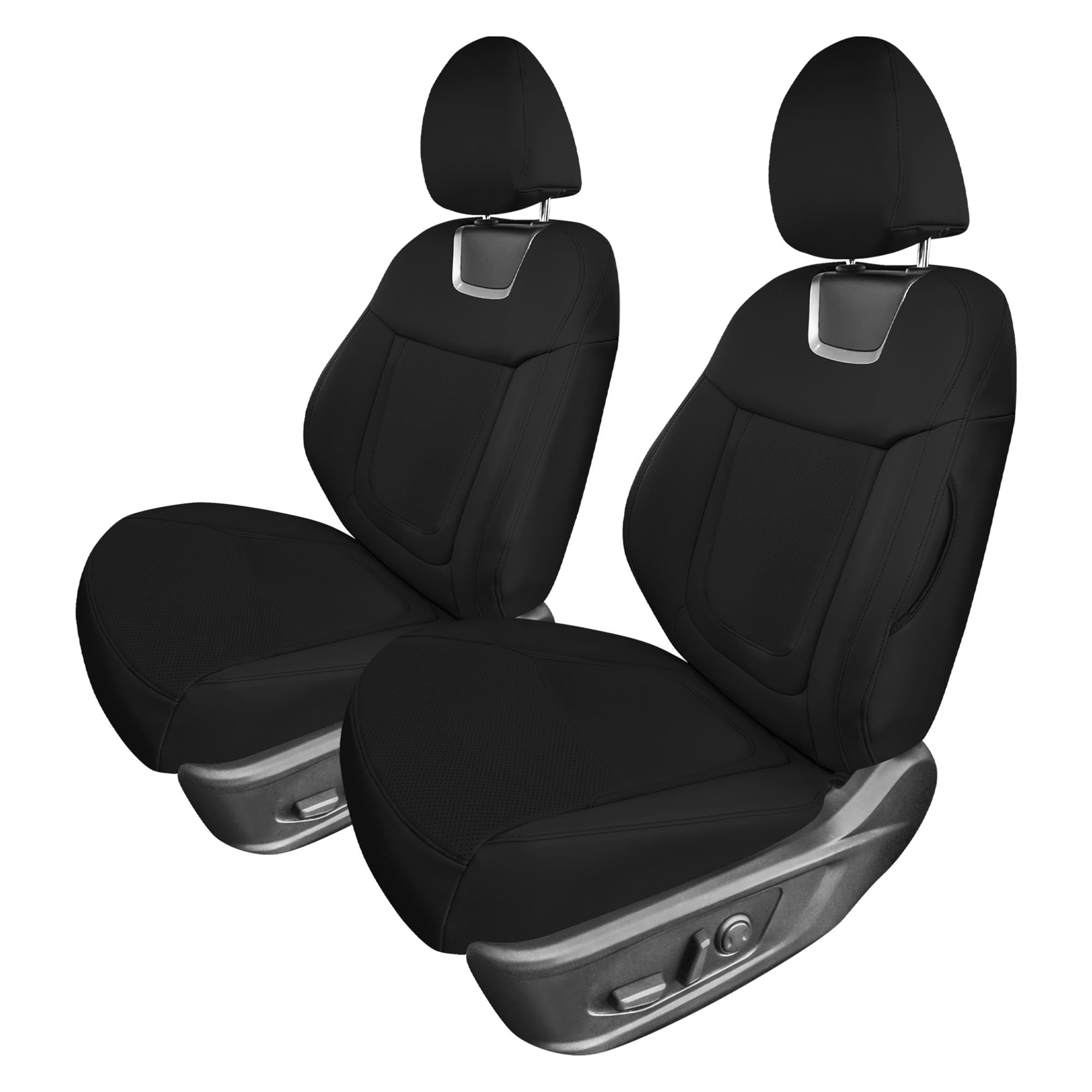 Hyundai Tucson - 2022 - 2024 - Front Set Seat Covers - Black Faux Leather