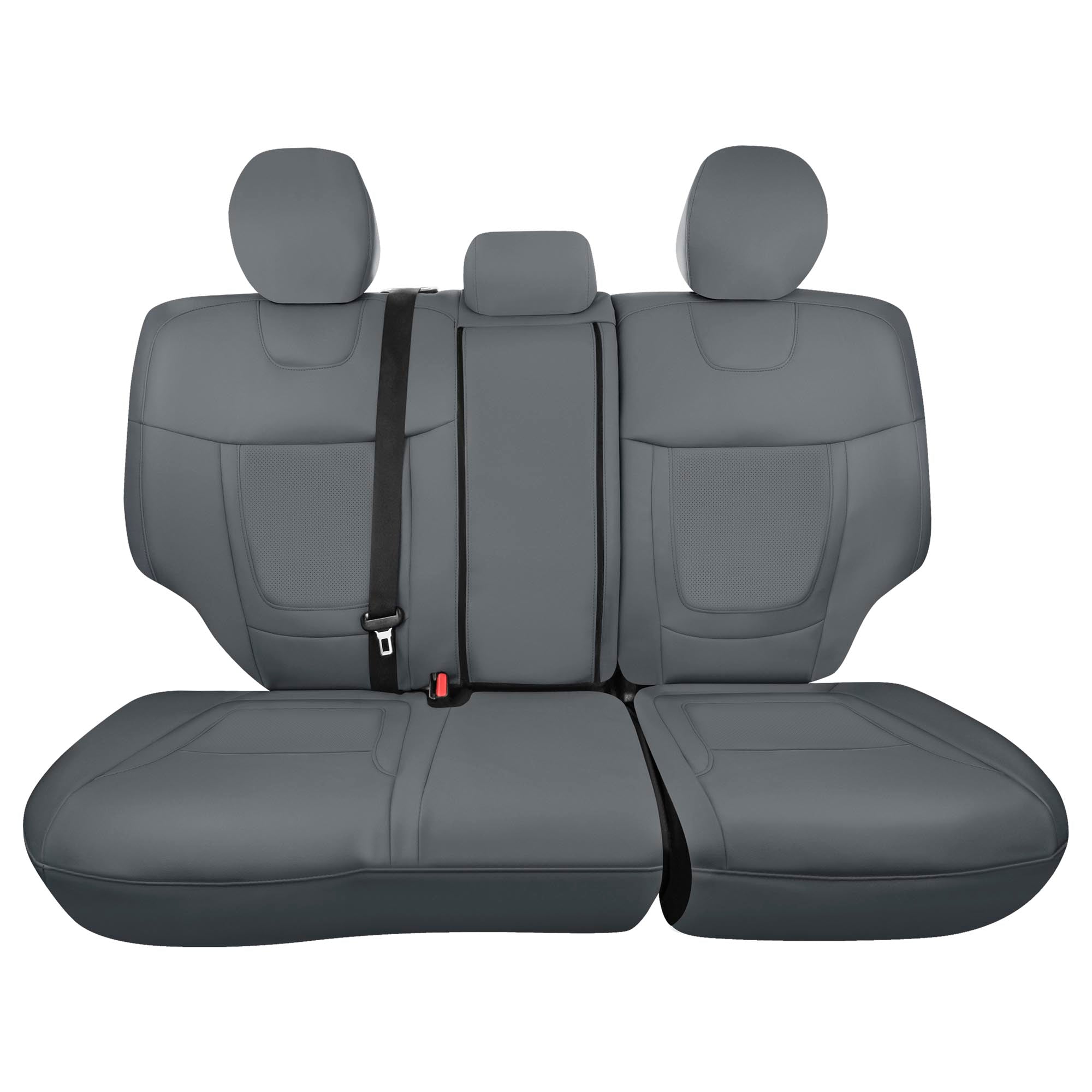 Hyundai Tucson - 2022 - 2024 - Rear Set Seat Covers - Solid Gray Faux Leather