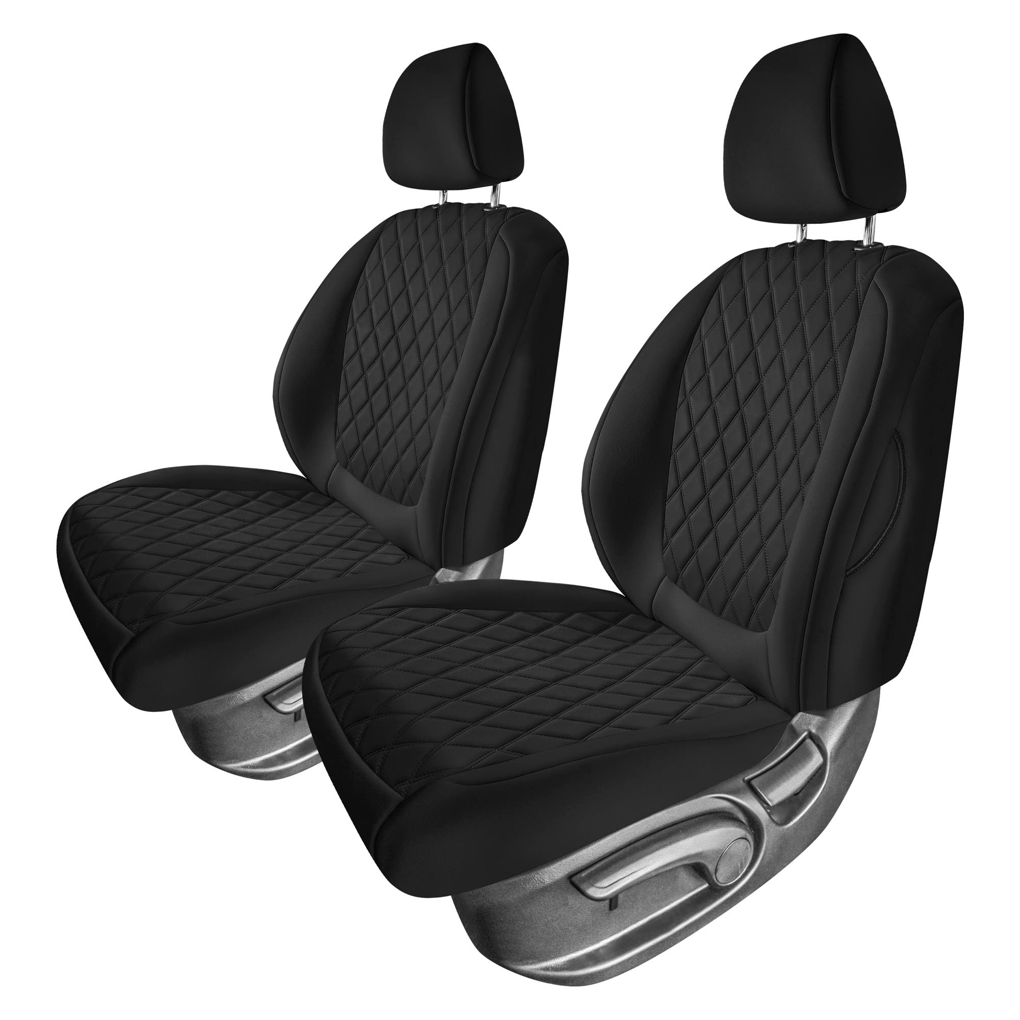 Kia Seltos - 2021 - 2024 - Front Set Seat Covers - Black Ultraflex Neoprene