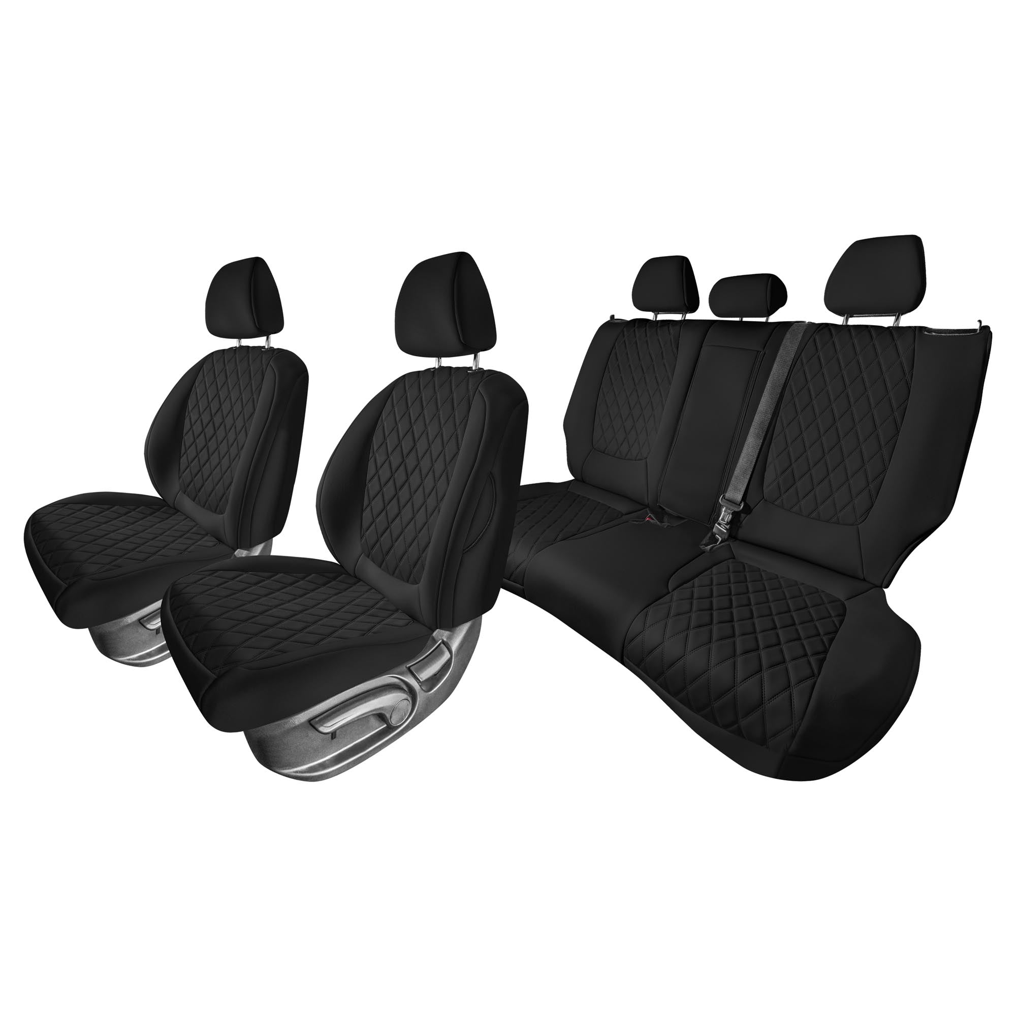 Kia Seltos - 2021 - 2024 - Full Set Seat Covers - Black Ultraflex Neoprene