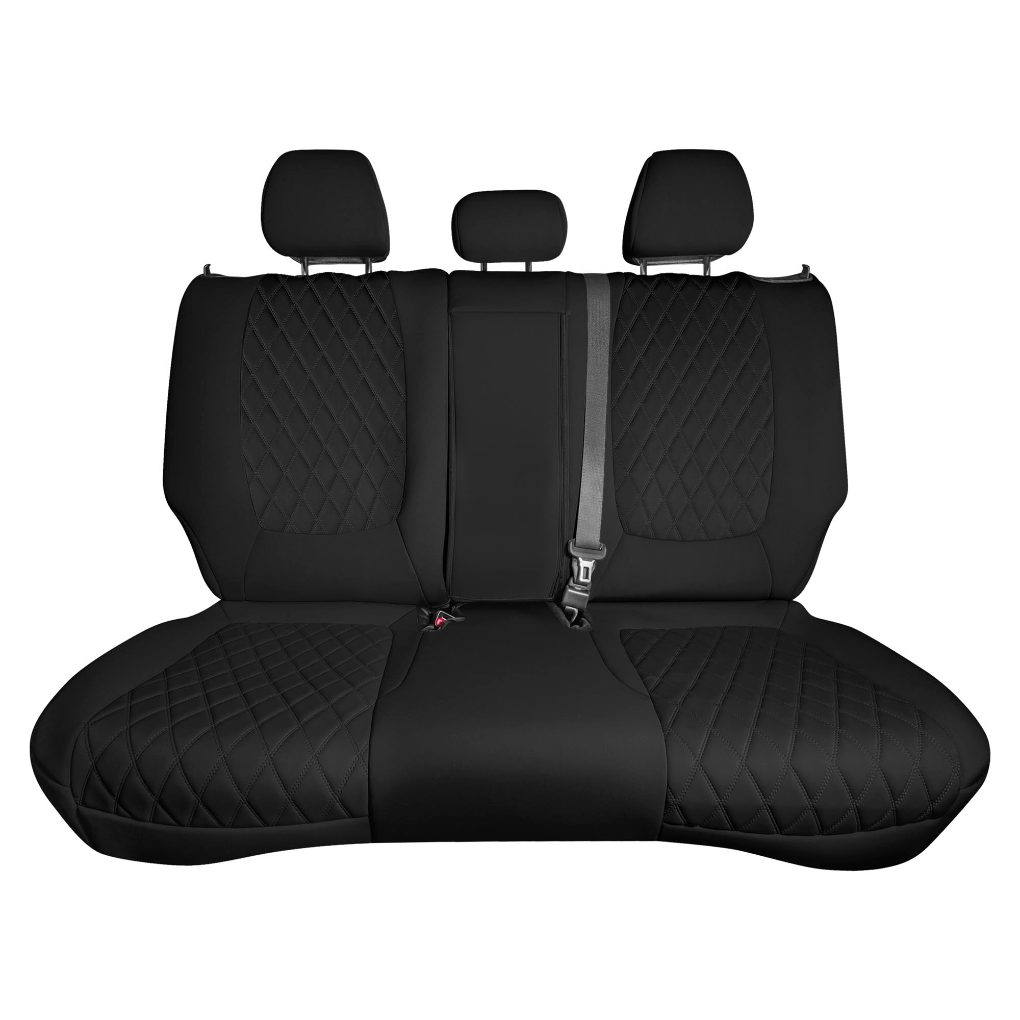 Kia Seltos - 2021 - 2024 - Rear Set Seat Covers - Black Ultraflex Neoprene