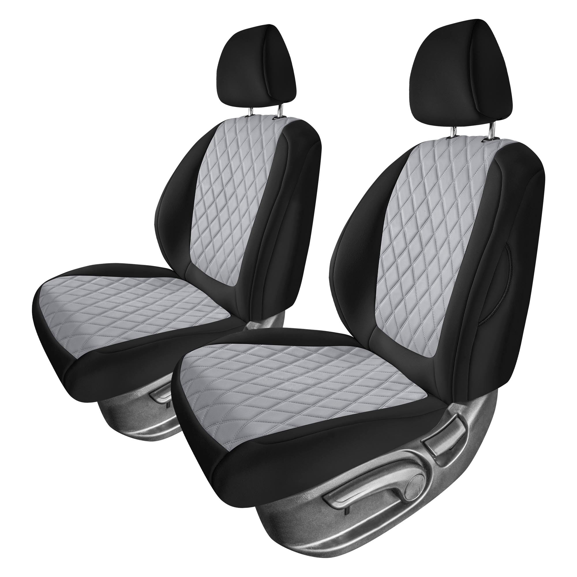Kia Seltos - 2021 - 2024 - Front Set Seat Covers - Gray Ultraflex Neoprene